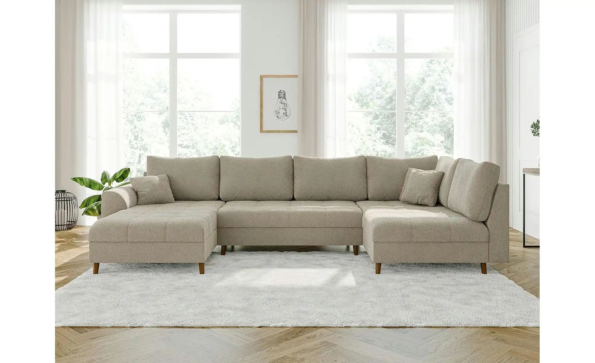 Wohnlandschaft  Lars ¦ beige ¦ Maße (cm): B: 310 H: 81 Polstermöbel > Sofas günstig online kaufen
