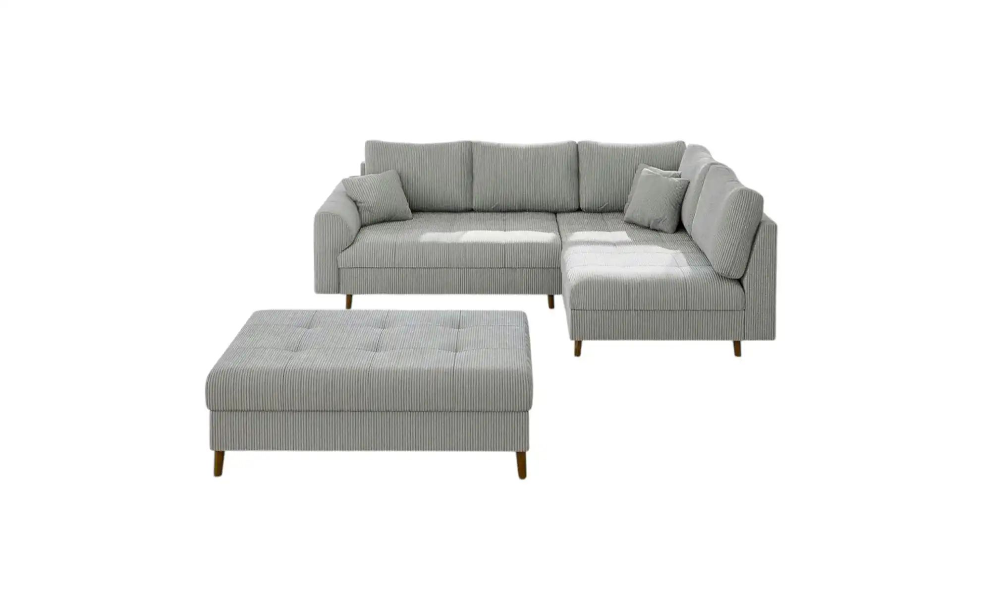 S-STYLE Ecksofa mit Hocker  Maya ¦ grau ¦ Maße (cm): B: 231 H: 81 Polstermö günstig online kaufen