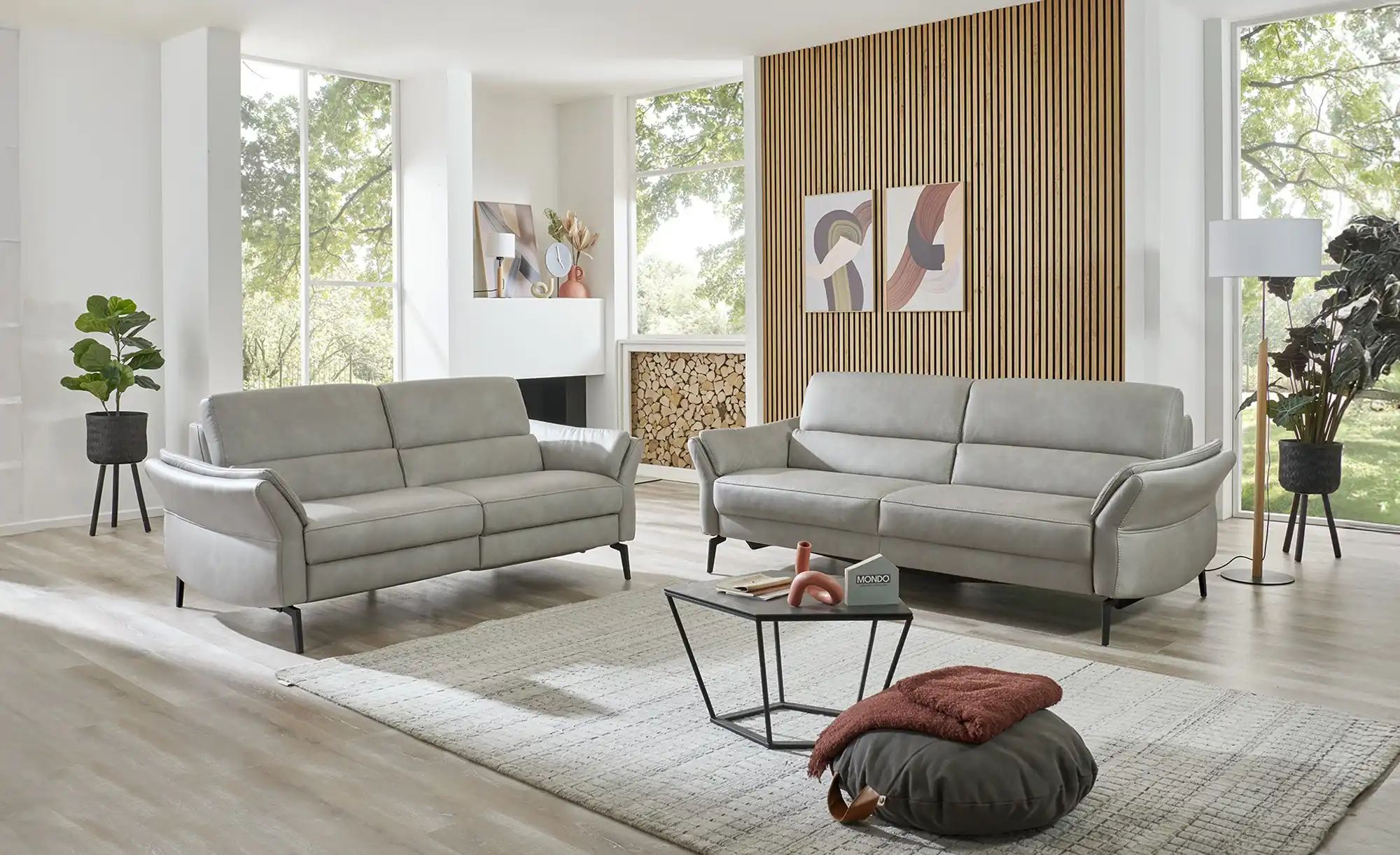 Thumbnail - MONDO Einzelsofa  Magul ¦ grau ¦ Maße (cm): B: 220 H: 89 T: 99.0 Polstermöbel > Sofas > 3-Sitzer - Höffner