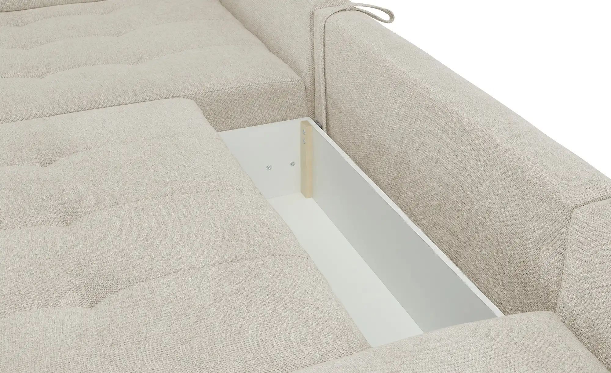 Wohnlandschaft mit Schlaffunktion Lemie ¦ beige ¦ Maße (cm): B: 356 H: 85 T günstig online kaufen