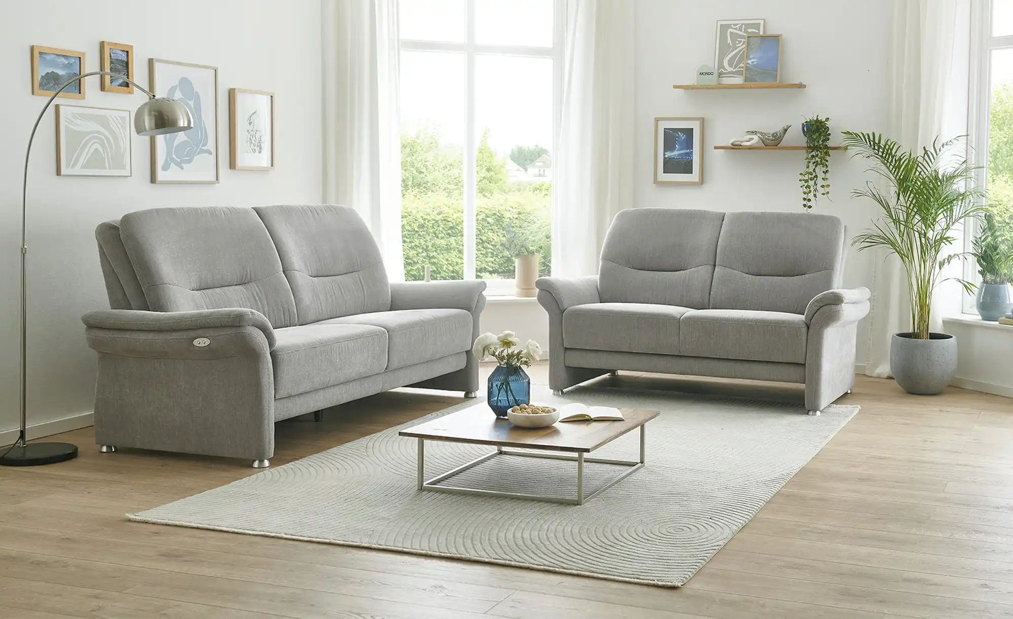 Thumbnail - MONDO Einzelsofa  Recita ¦ grau ¦ Maße (cm): B: 174 H: 100 T: 89.0 Polstermöbel > Sofas > 2-Sitzer - Höffner