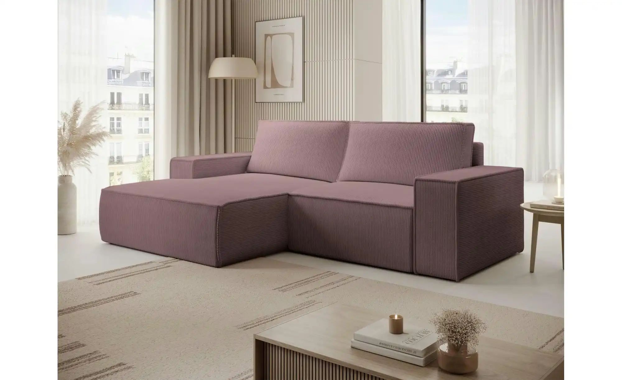 Thumbnail - Selsey Ecksofa Farese Mini ¦ lila/violett ¦ Maße (cm): B: 240 H: 85 Polstermöbel > Sofas > Ecksofas - Höffner