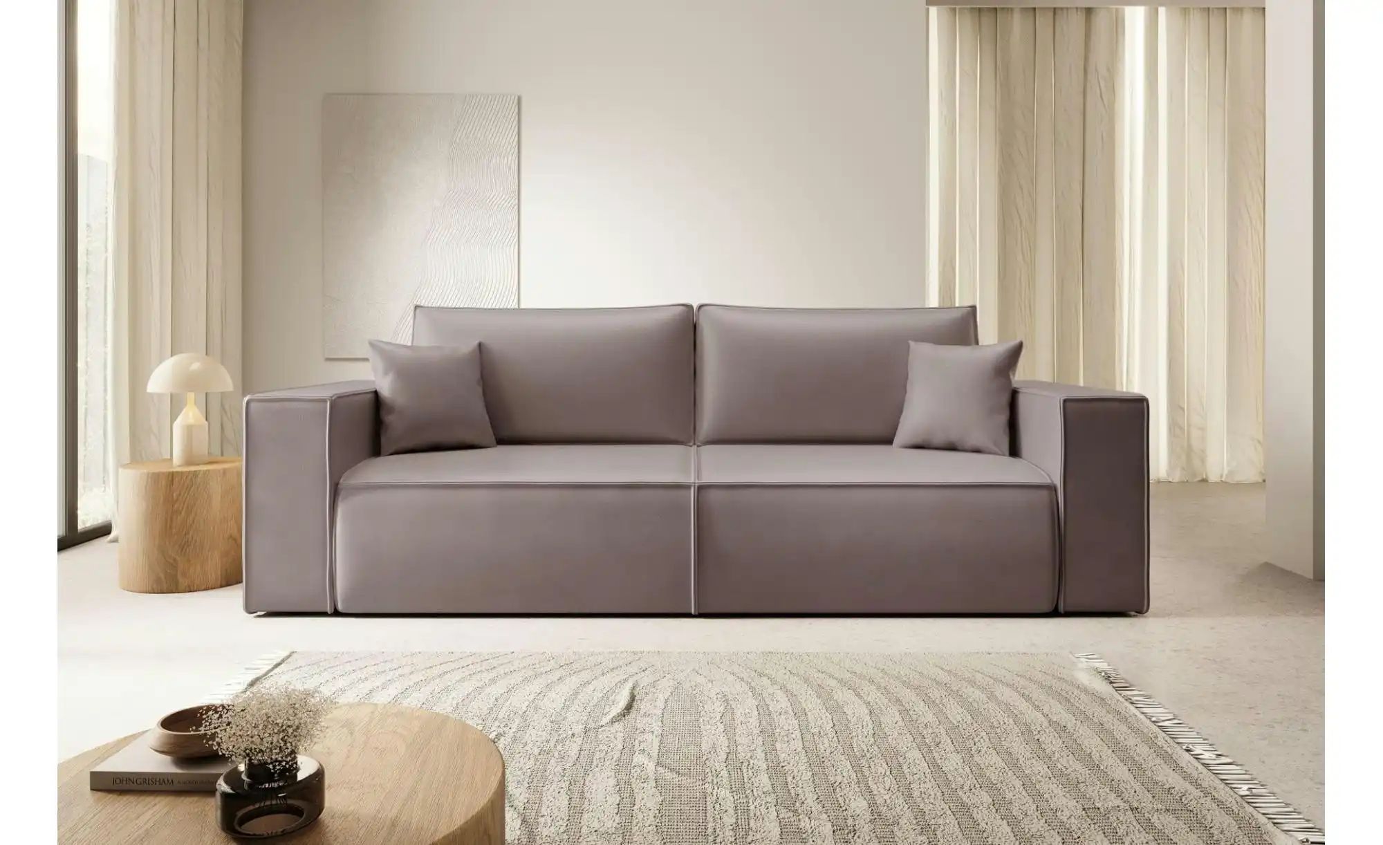 Selsey Schlafsofa  Farese Cuero ¦ beige ¦ Maße (cm): B: 257 H: 86 Polstermö günstig online kaufen