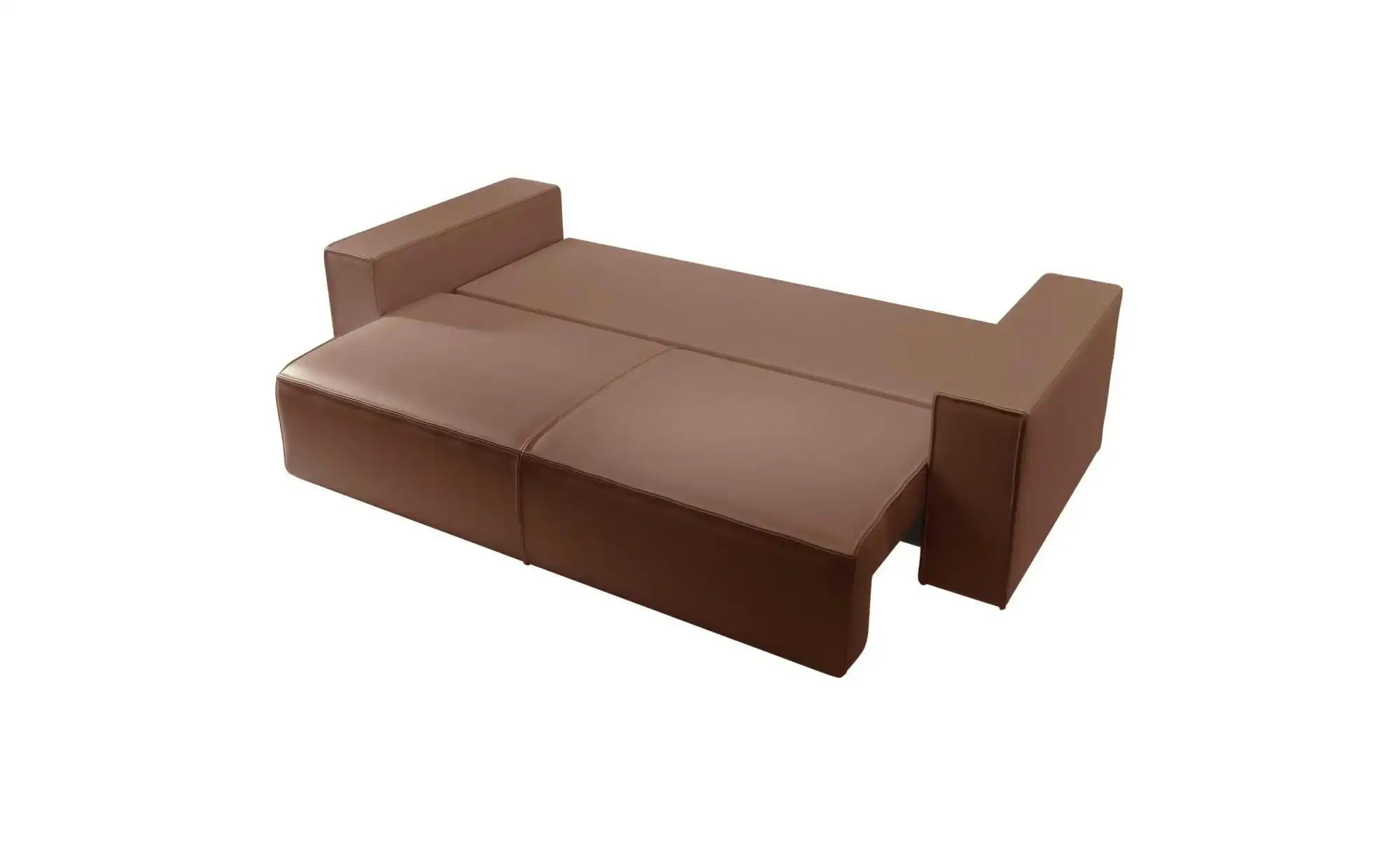 Thumbnail - Selsey Schlafsofa  Farese Cuero ¦ braun ¦ Maße (cm): B: 257 H: 86 Polstermöbel > Sofas > 3-Sitzer - Höffner