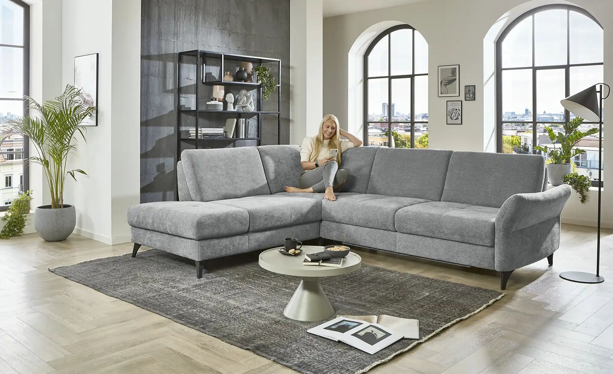 Thumbnail - MONDO Ecksofa Belcaro ¦ grau ¦ Maße (cm): B: 283 H: 88 T: 236.0 Polstermöbel > Sofas > Ecksofas - Höffner