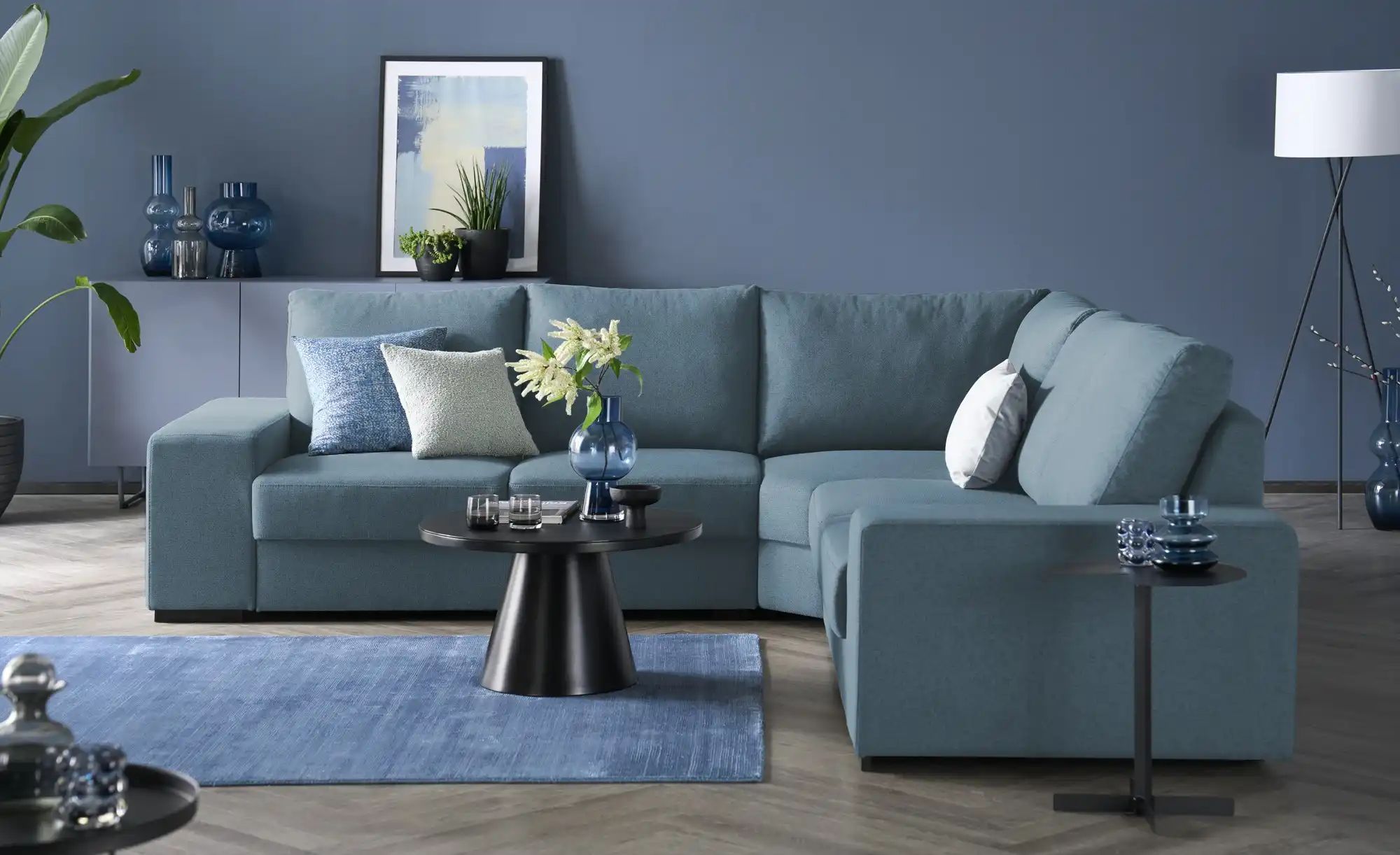 Thumbnail - Ecksofa  Reneé ¦ blau ¦ Maße (cm): B: 280 H: 90 T: 280.0 Polstermöbel > Sofas > Ecksofas - Höffner