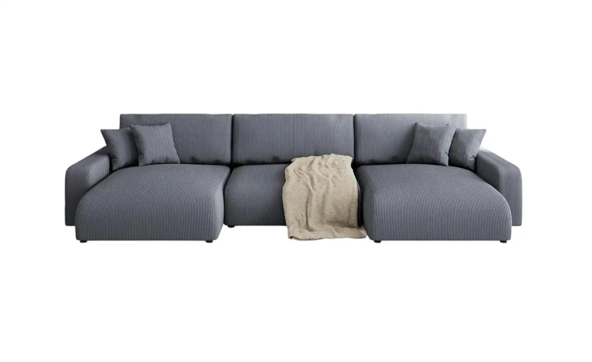 S-STYLE Wohnlandschaft  Emma ¦ grau ¦ Maße (cm): B: 332 H: 78 Polstermöbel günstig online kaufen