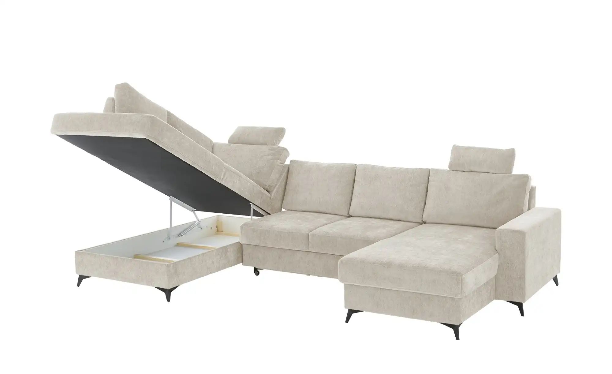 Thumbnail - uno Wohnlandschaft mit Schlaffunktion Salamanca ¦ creme ¦ Maße (cm): B: 280 H: 87 T: 189.0 Polstermöbel > Sofas > Wohnla...