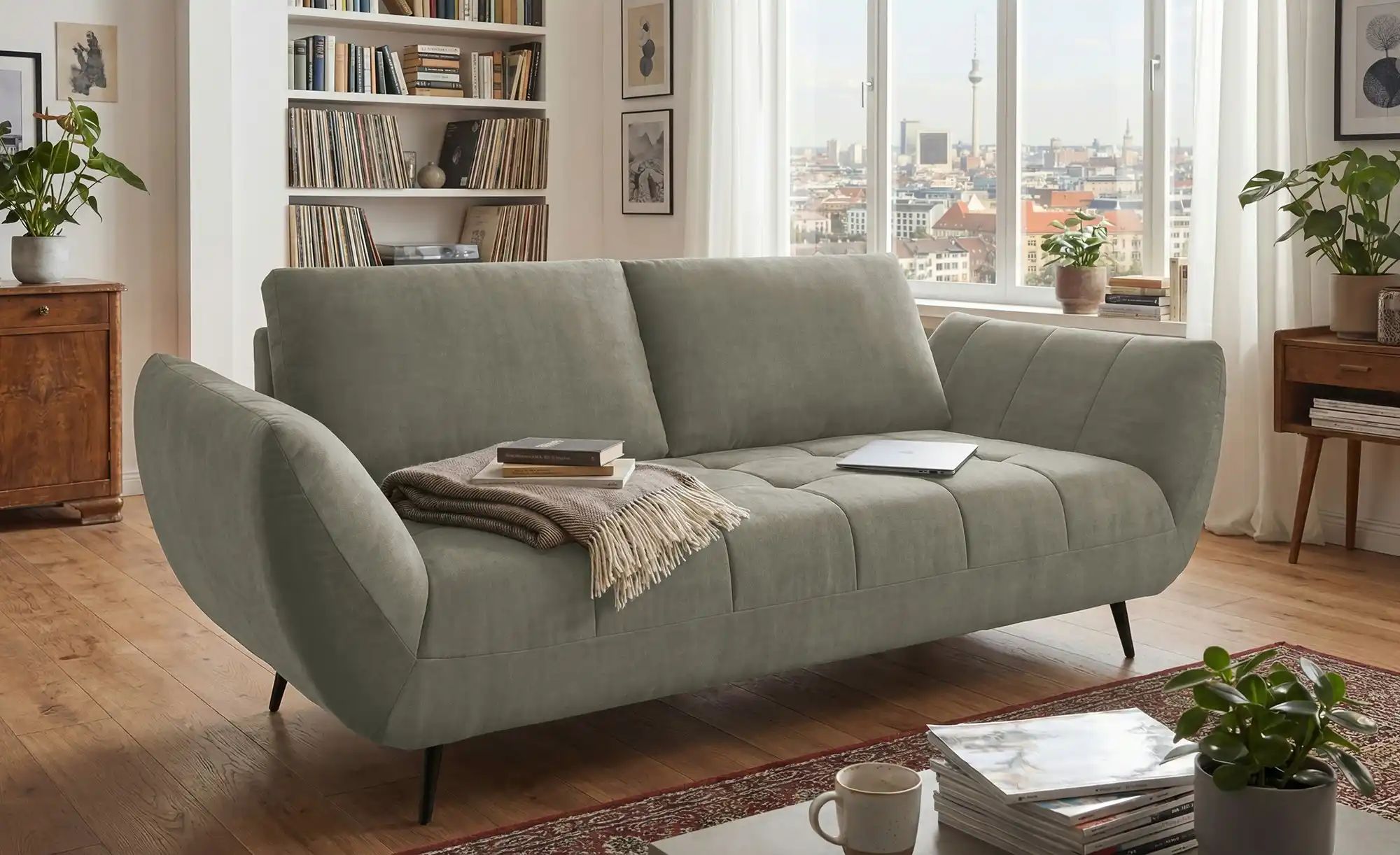 Thumbnail - bobb Einzelsofa mit Sitztiefenverstellung Carly ¦ braun ¦ Maße (cm): B: 240 H: 90 T: 123.0 Polstermöbel > Sofas > 2-Sitz...