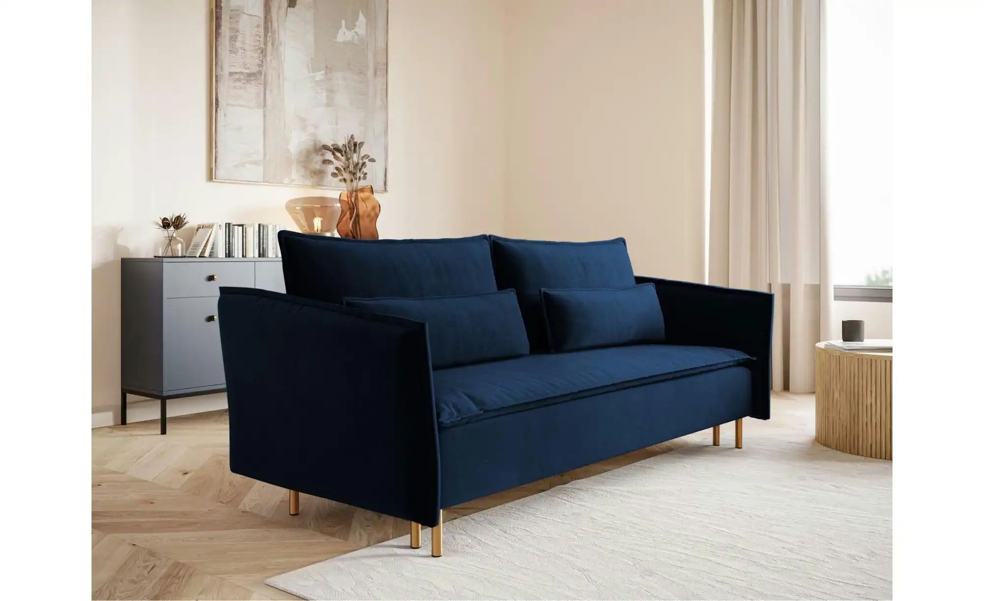 Thumbnail - Selsey Schlafsofa  Ummo ¦ blau ¦ Maße (cm): B: 230 H: 88 Polstermöbel > Sofas > 3-Sitzer - Höffner