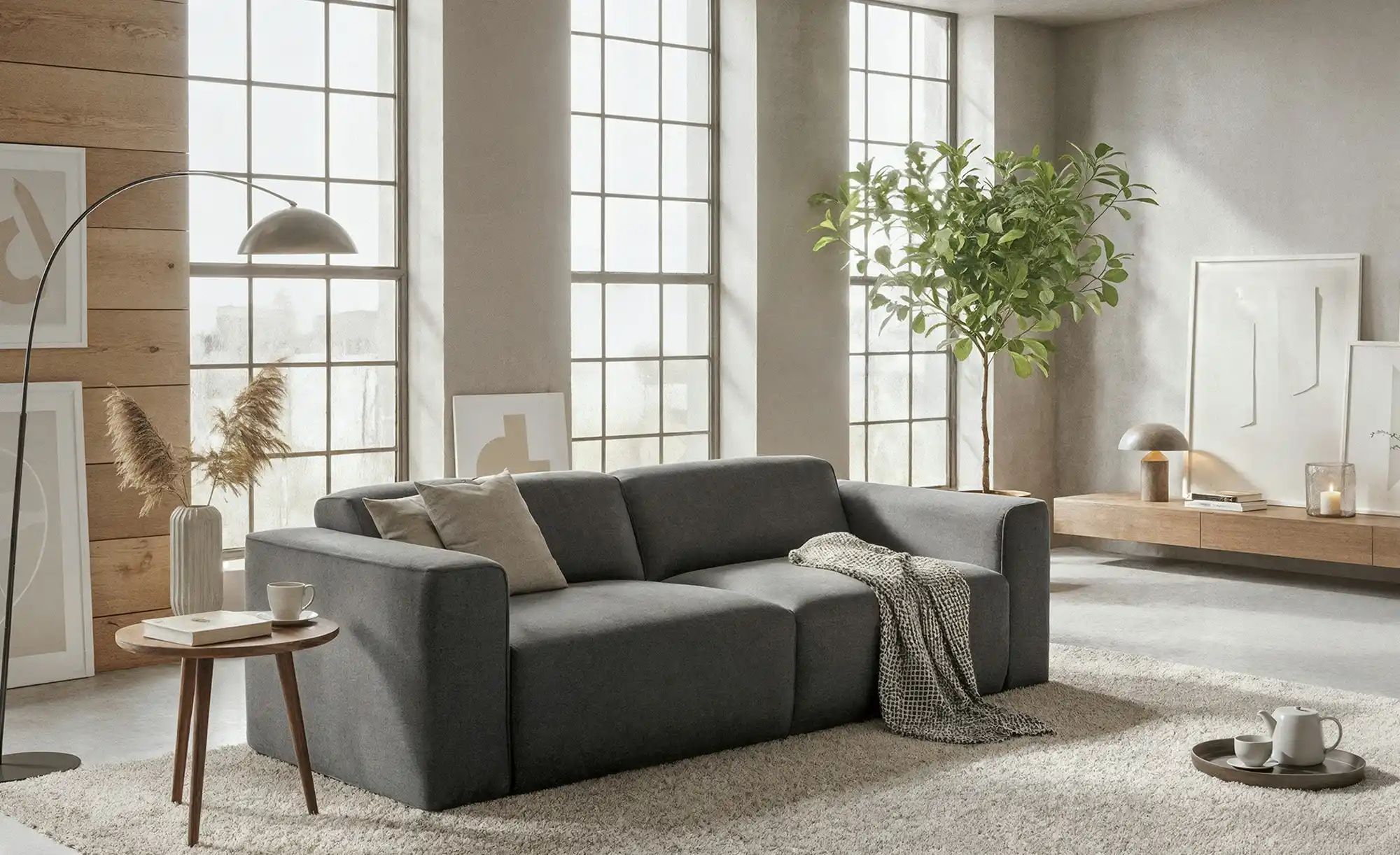 SOHO Big Sofa  Enleen ¦ grau ¦ Maße (cm): B: 232 H: 71 T: 96.0 Polstermöbel günstig online kaufen