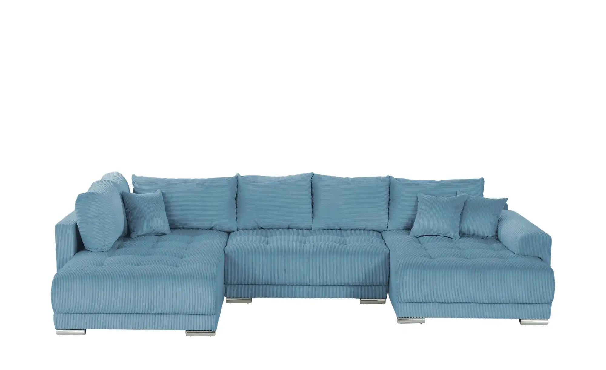 Wohnlandschaft mit Schlaffunktion Lemie ¦ blau ¦ Maße (cm): B: 356 H: 85 T: günstig online kaufen