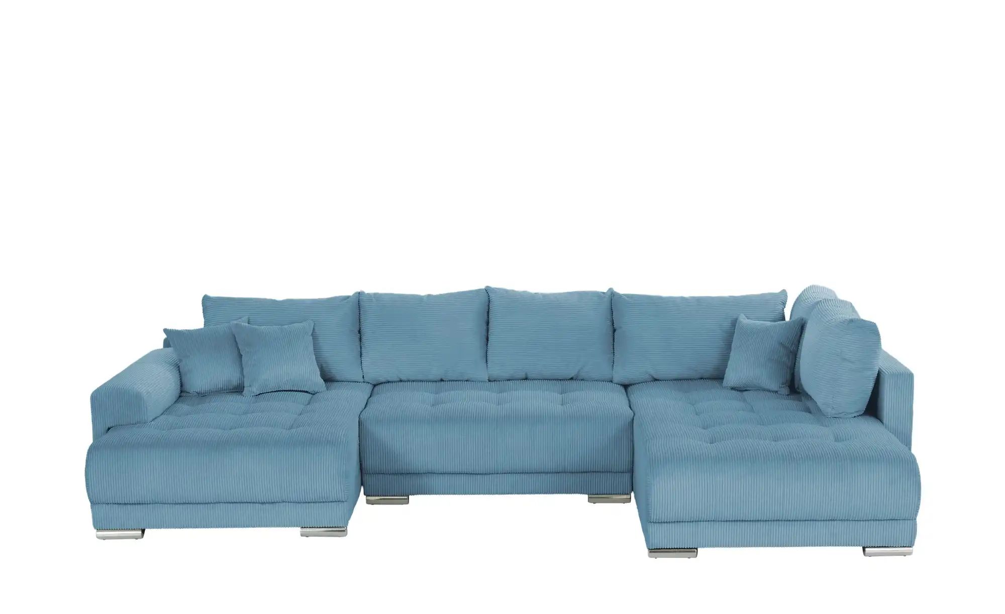 Wohnlandschaft mit Schlaffunktion Lemie ¦ blau ¦ Maße (cm): B: 356 H: 85 T: günstig online kaufen