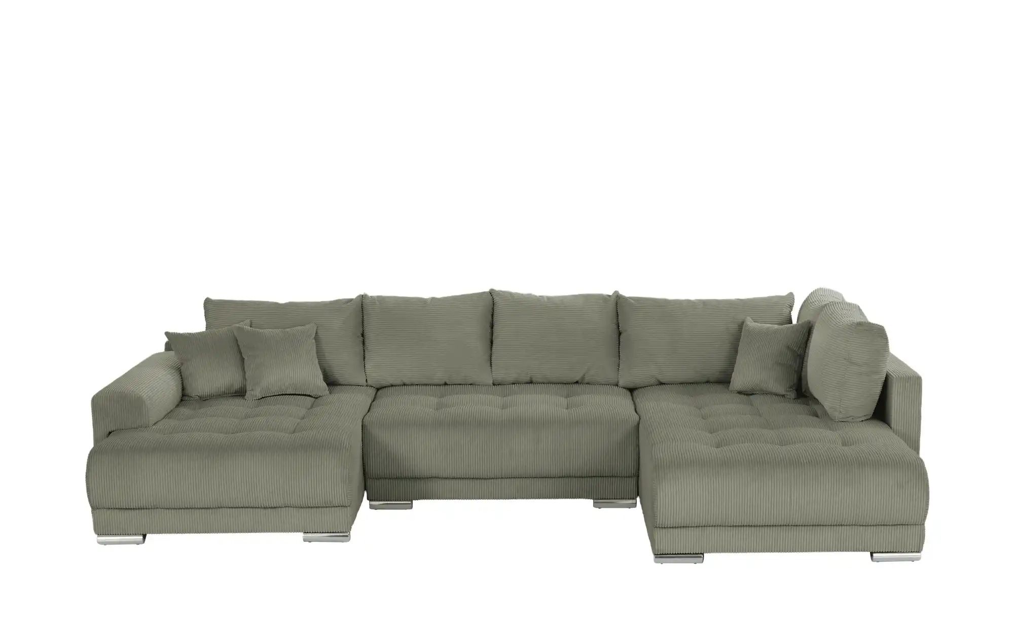 Wohnlandschaft mit Schlaffunktion Lemie ¦ grün ¦ Maße (cm): B: 356 H: 85 T: günstig online kaufen