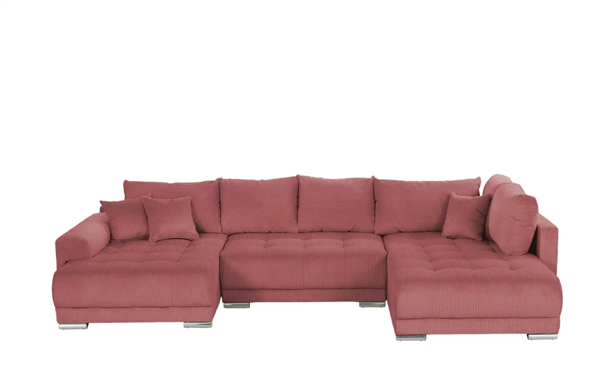 Wohnlandschaft mit Schlaffunktion Lemie ¦ rot ¦ Maße (cm): B: 356 H: 85 T: günstig online kaufen