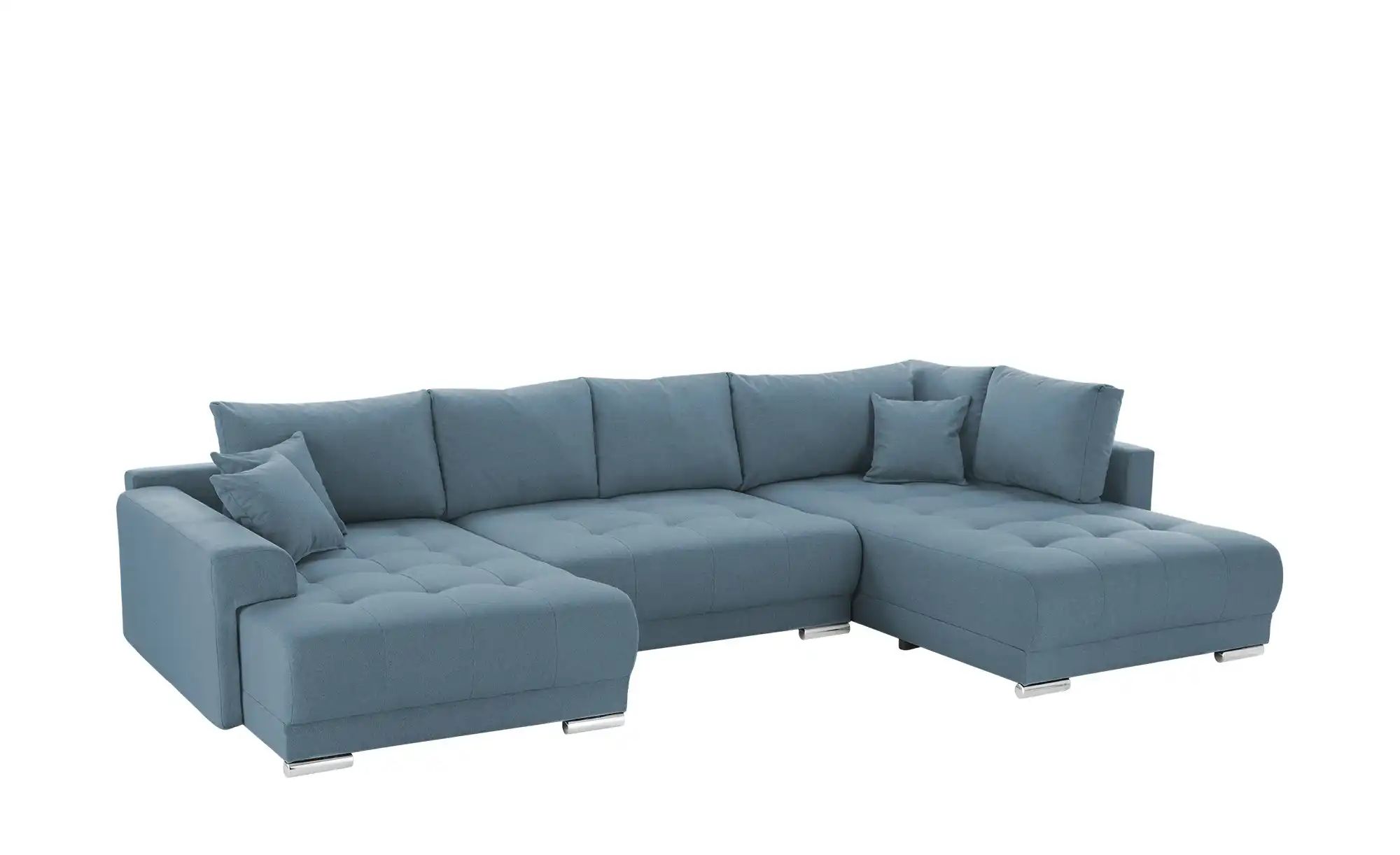 Wohnlandschaft mit Schlaffunktion Lemie ¦ blau ¦ Maße (cm): B: 356 H: 85 T: günstig online kaufen