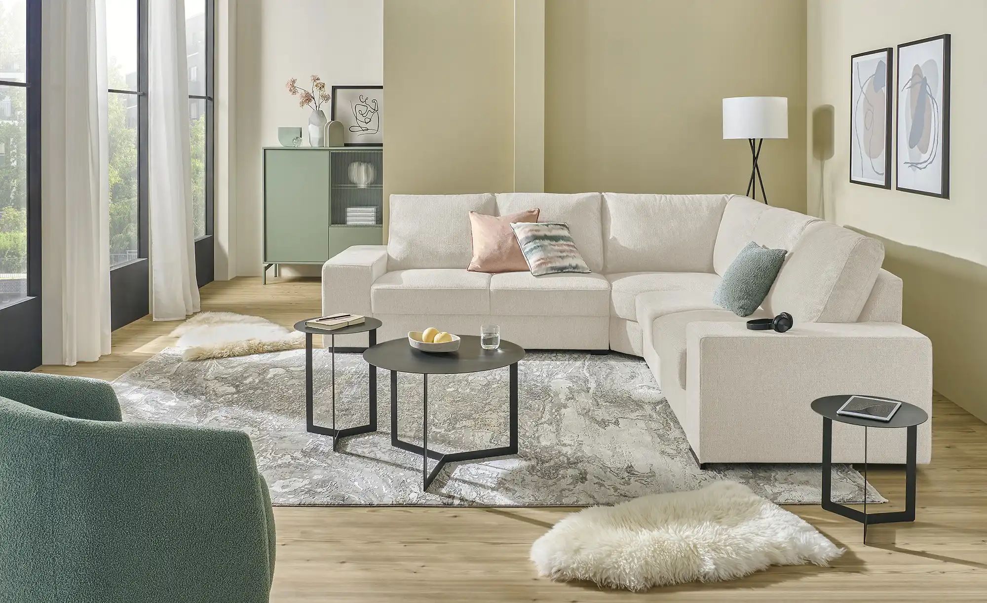 Ecksofa  Reneé ¦ beige ¦ Maße (cm): B: 280 H: 90 T: 280.0 Polstermöbel > So günstig online kaufen