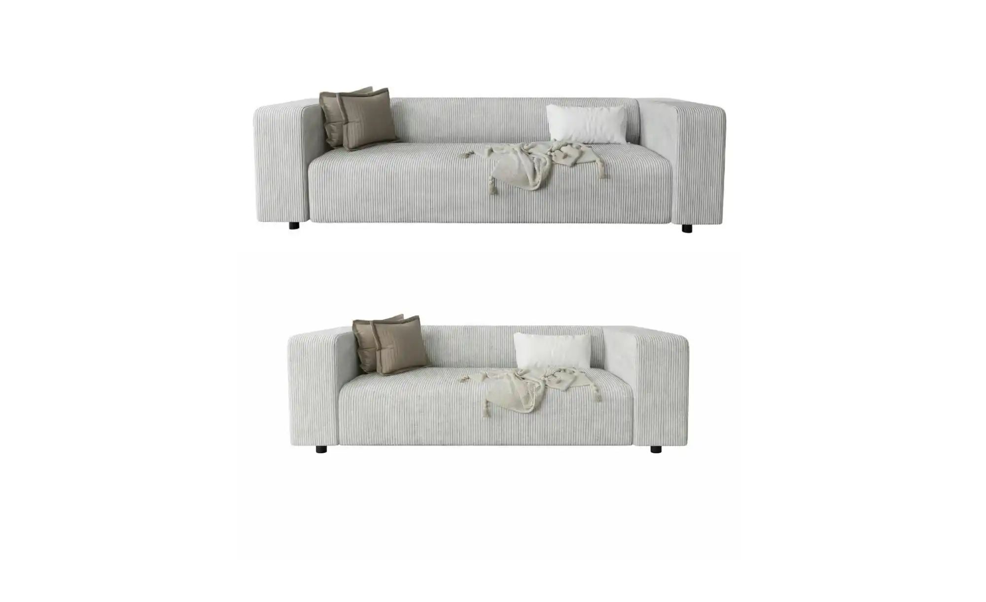 S-STYLE Polstergarnitur 3+2  Oskar  grau  Maße (cm): B: 175 H: 65 | 05905515799713