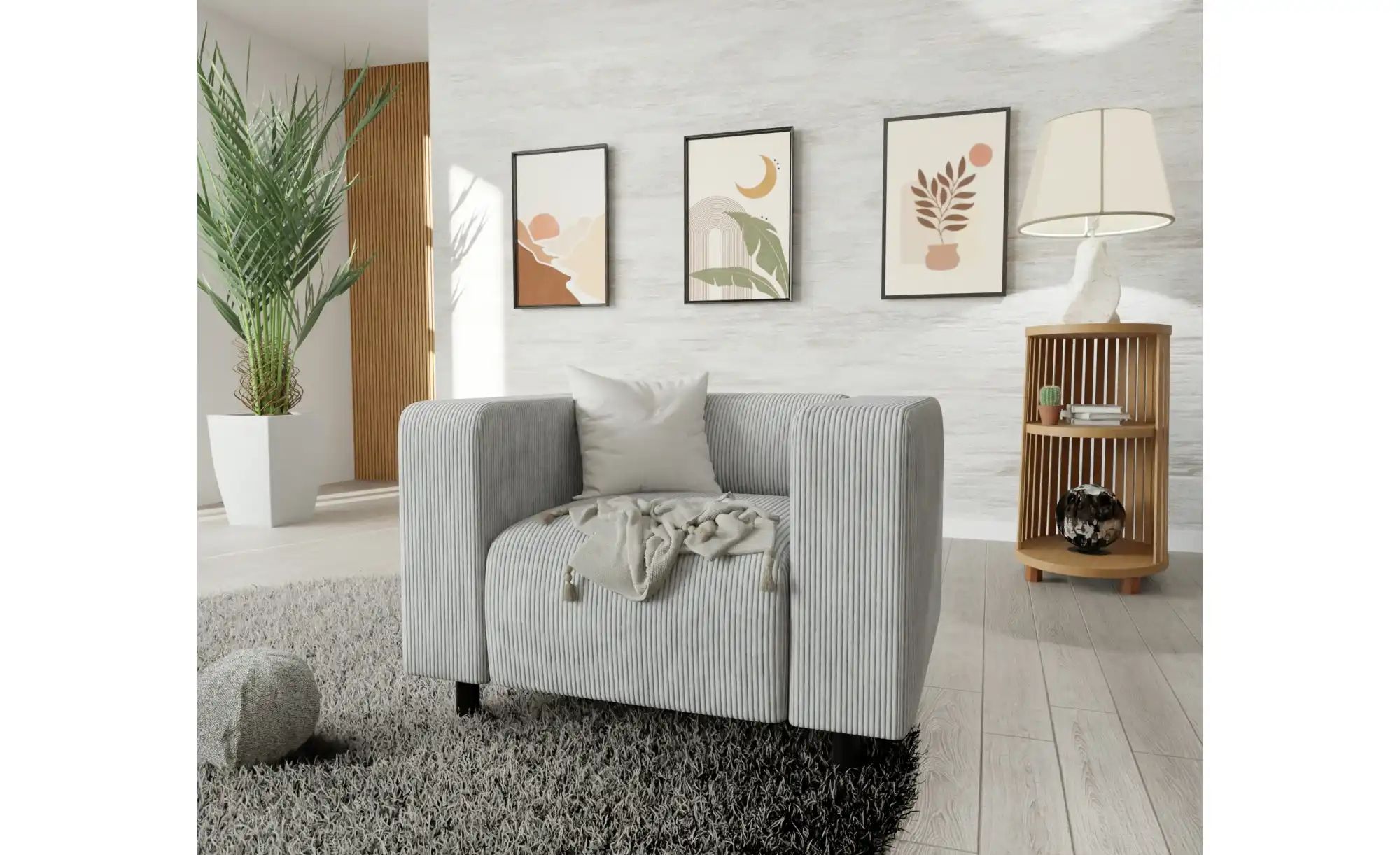 S-STYLE Polstergarnitur 3+1  Oskar ¦ grau ¦ Maße (cm): B: 175 H: 65 Polster günstig online kaufen