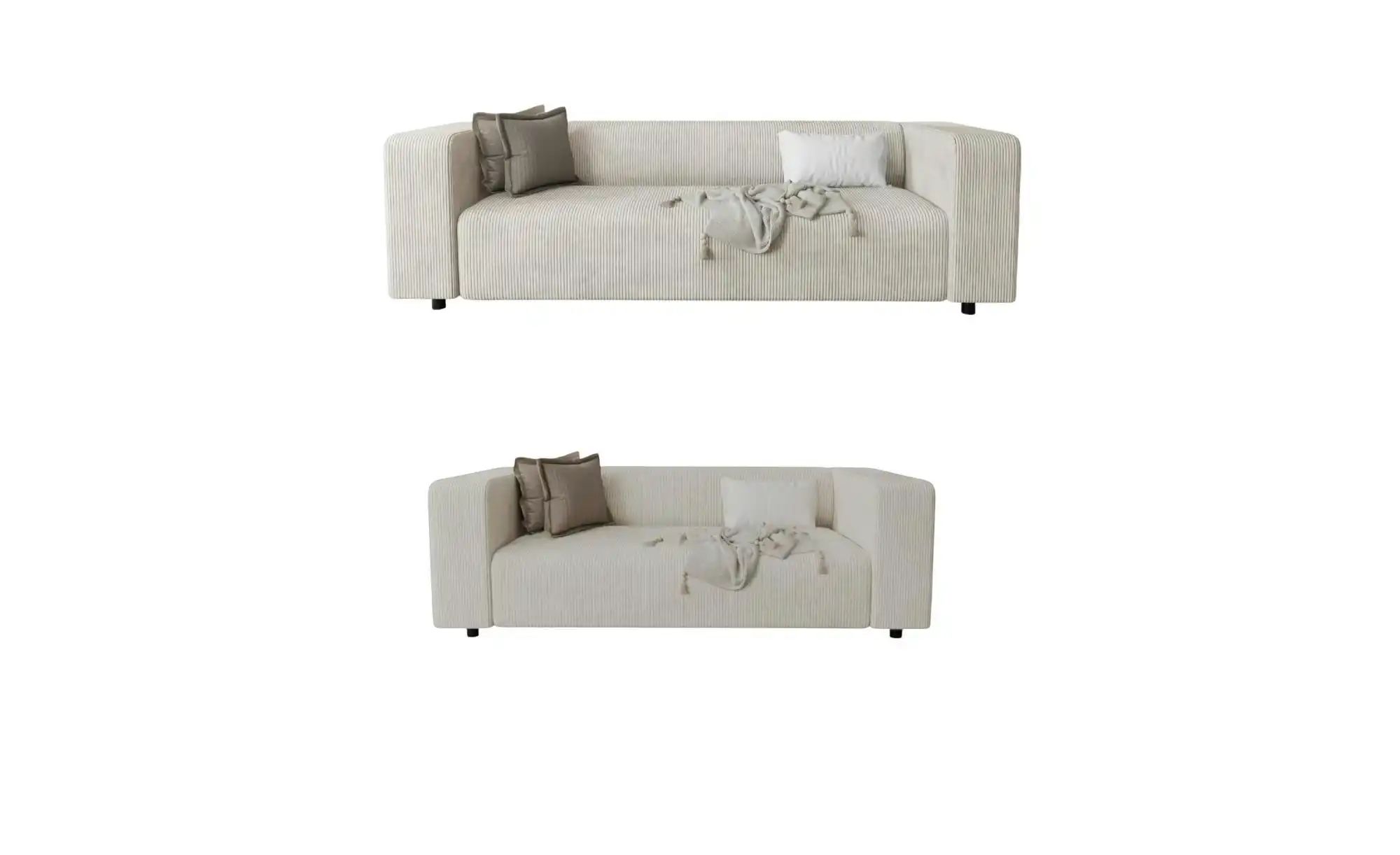 S-STYLE Polstergarnitur 3+2  Oskar  beige  Maße (cm): B: 175 H: 65 | 05905515799690