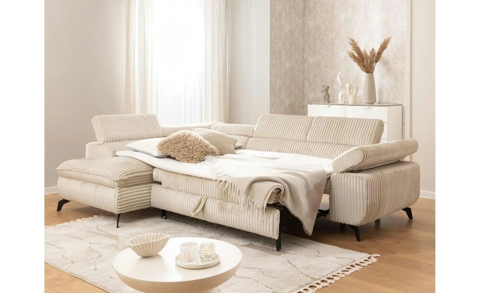 S-STYLE Ecksofa mit Schlaffunktion Bonnie ¦ beige ¦ Maße (cm): B: 275 H: 76 günstig online kaufen