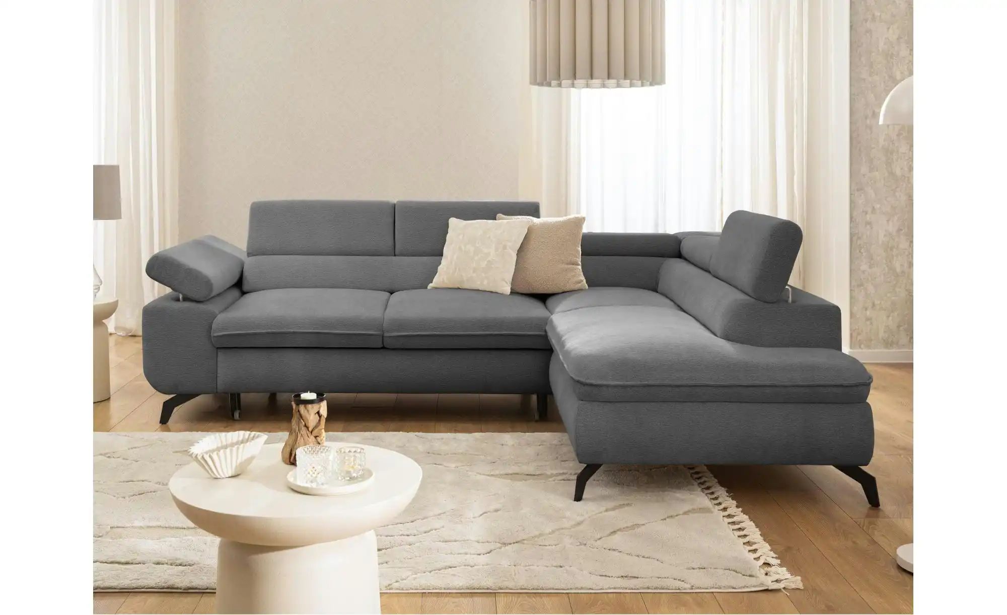 S-STYLE Ecksofa mit Schlaffunktion Bonnie ¦ grau ¦ Maße (cm): B: 275 H: 76 günstig online kaufen