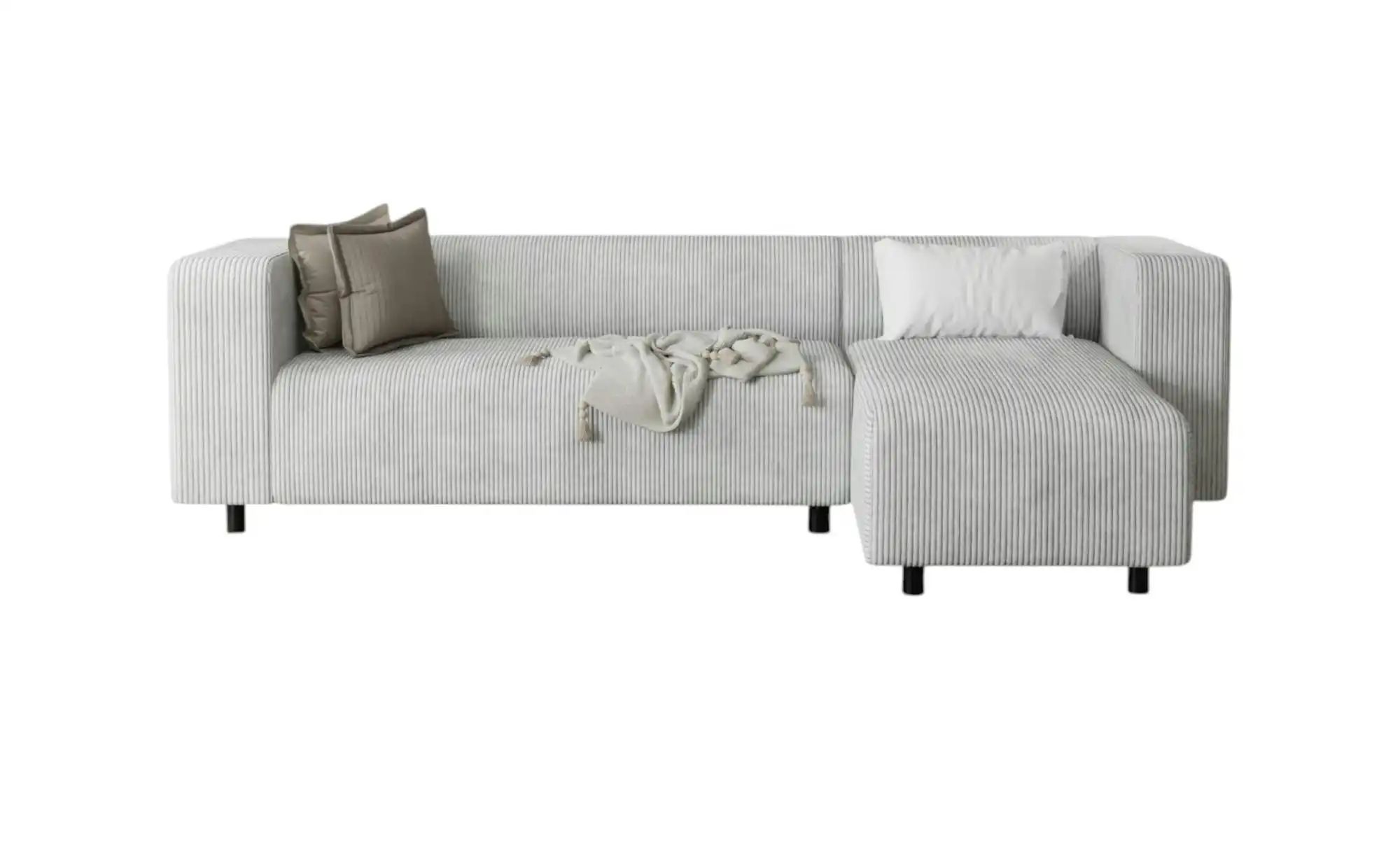 S-STYLE Ecksofa  Oskar ¦ grau ¦ Maße (cm): B: 240 H: 65 Polstermöbel > Sofa günstig online kaufen