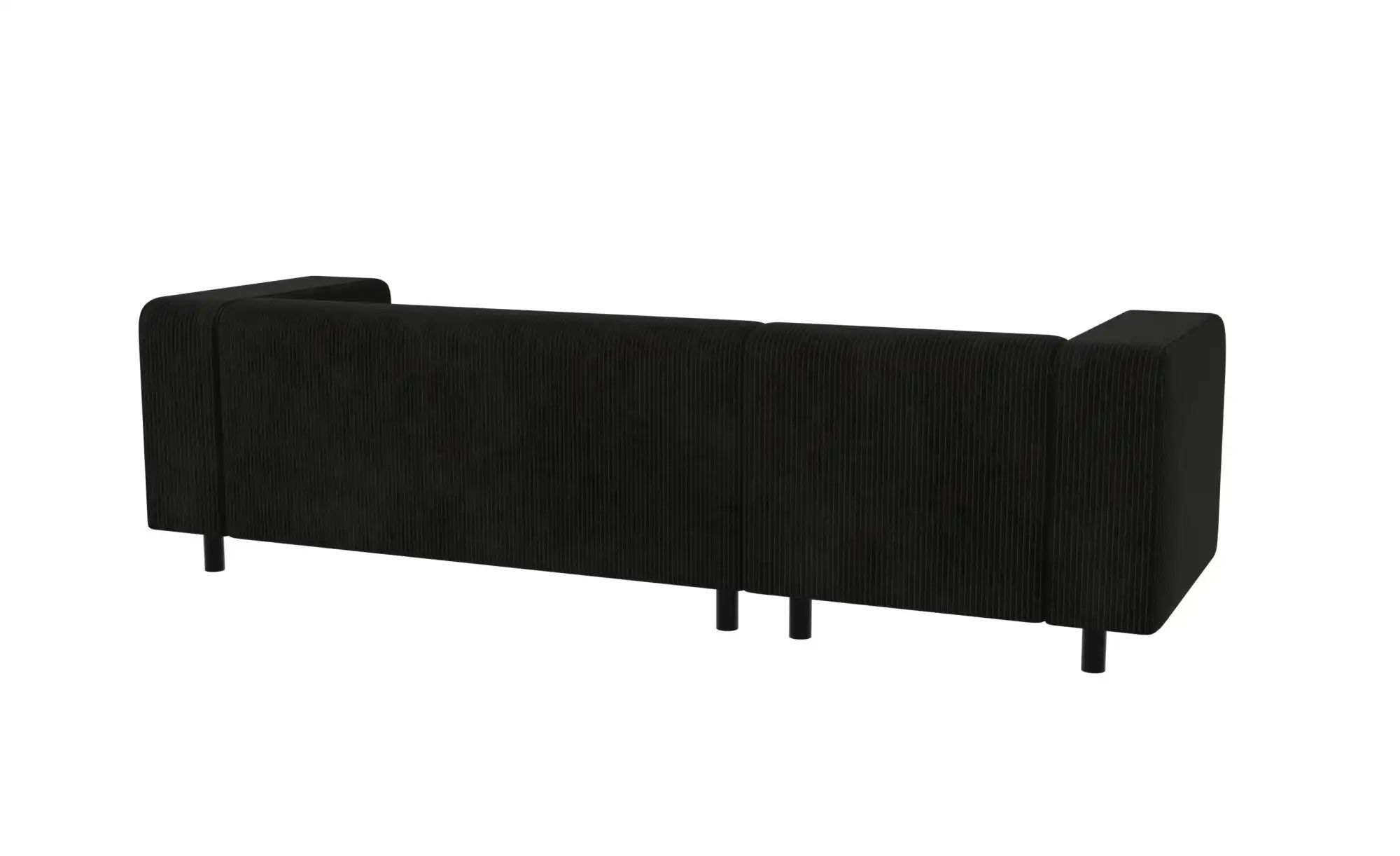 S-STYLE Ecksofa  Oskar ¦ schwarz ¦ Maße (cm): B: 240 H: 65 Polstermöbel > S günstig online kaufen