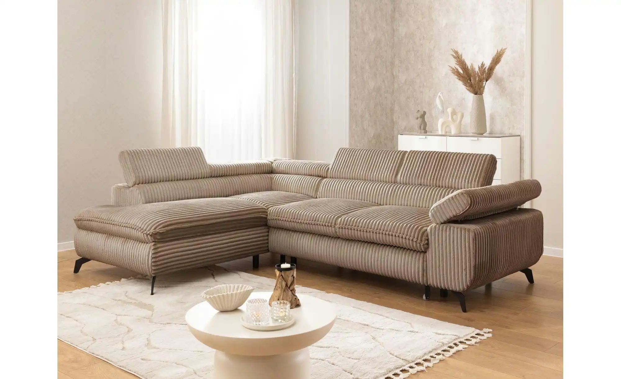 S-STYLE Ecksofa mit Schlaffunktion Bonnie ¦ beige ¦ Maße (cm): B: 275 H: 76 günstig online kaufen