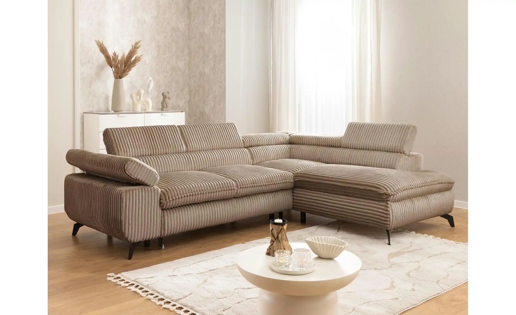 S-STYLE Ecksofa mit Schlaffunktion Bonnie ¦ beige ¦ Maße (cm): B: 275 H: 76 günstig online kaufen