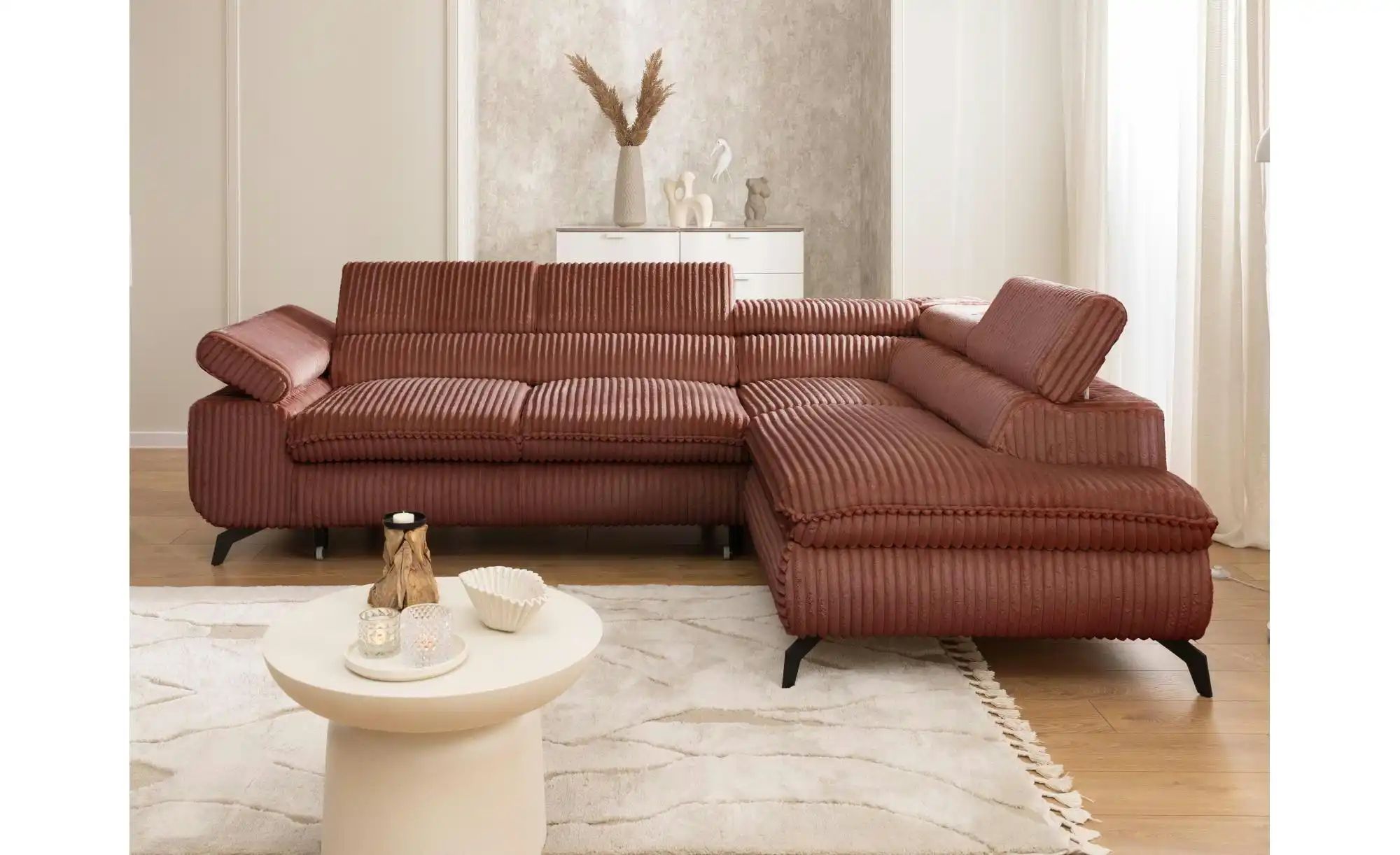 S-STYLE Ecksofa mit Schlaffunktion Bonnie ¦ rot ¦ Maße (cm): B: 275 H: 76 P günstig online kaufen