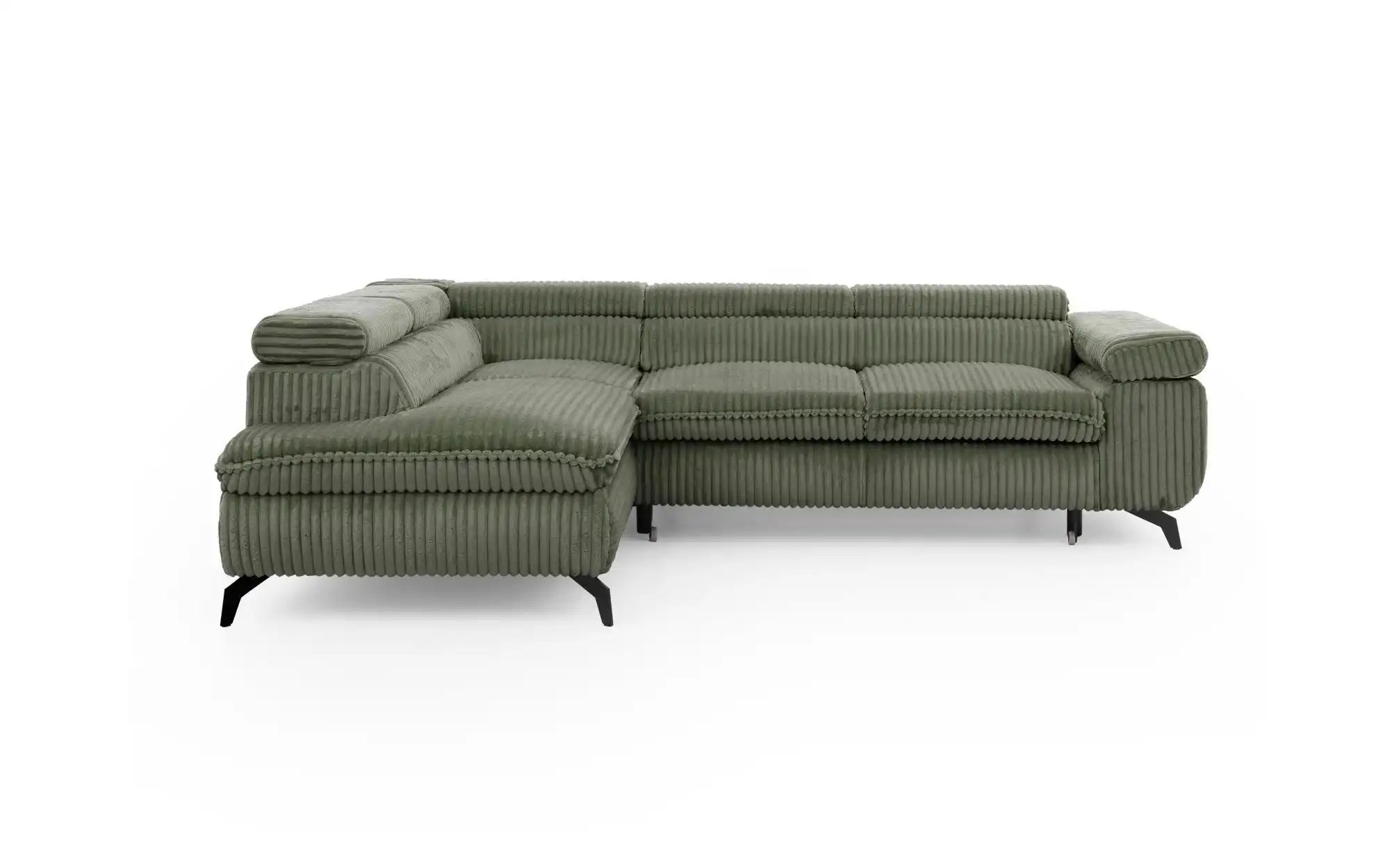 S-STYLE Ecksofa mit Schlaffunktion Bonnie  grün  Maße (cm): B: 275 H: 76 | 05907541324686