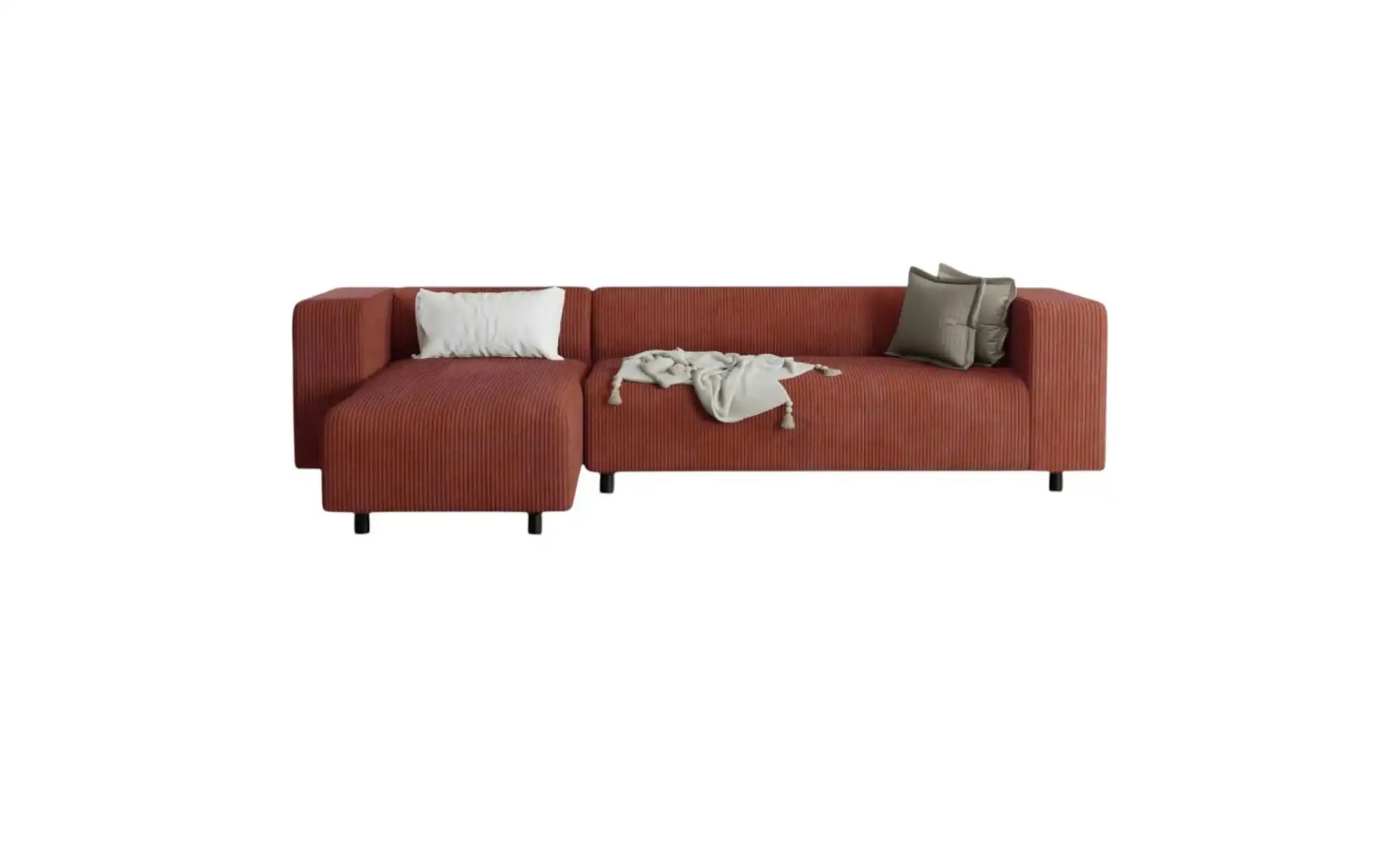 S-STYLE Ecksofa  Oskar ¦ rot ¦ Maße (cm): B: 240 H: 65 Polstermöbel > Sofas günstig online kaufen