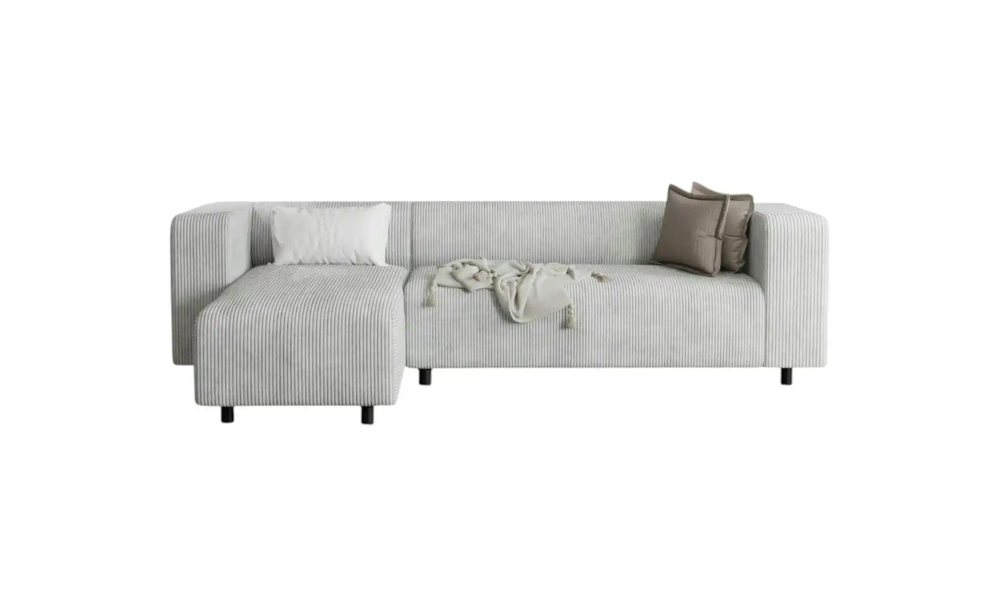 S-STYLE Ecksofa  Oskar ¦ grau ¦ Maße (cm): B: 240 H: 65 Polstermöbel > Sofa günstig online kaufen