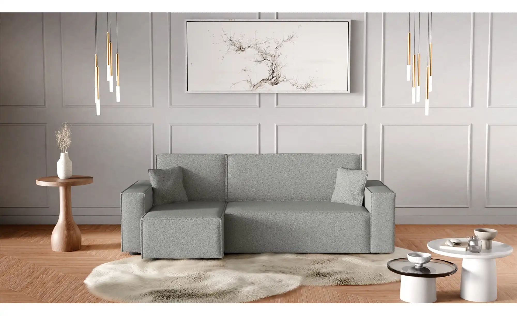 Ecksofa mit Schlaffunktion Carl ¦ grau ¦ Maße (cm): B: 244 H: 82 Polstermöb günstig online kaufen