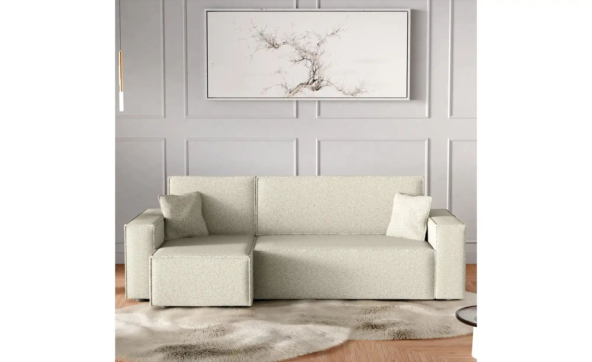 Ecksofa mit Schlaffunktion Carl ¦ beige ¦ Maße (cm): B: 244 H: 82 Polstermö günstig online kaufen