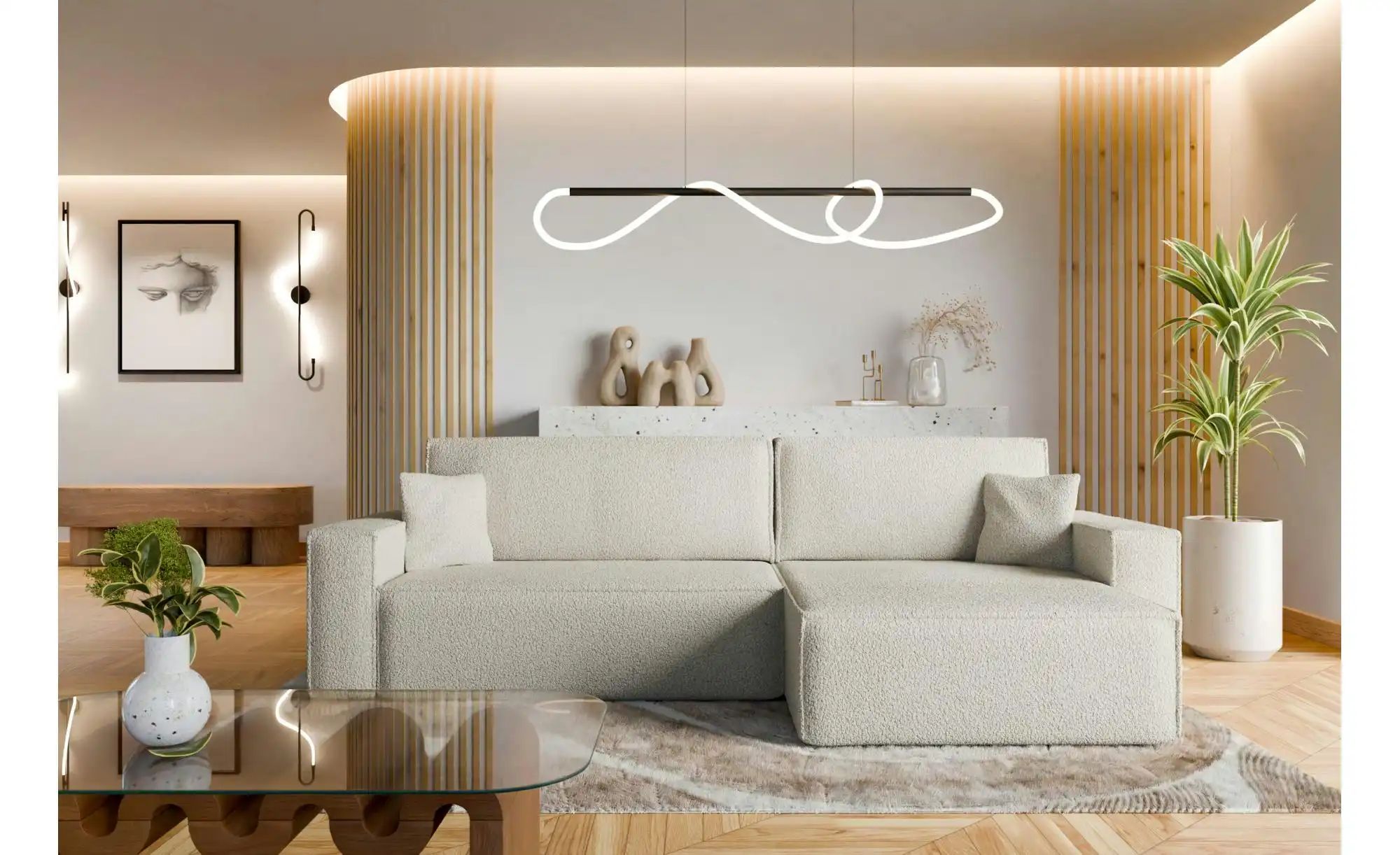 Ecksofa mit Schlaffunktion Carl ¦ beige ¦ Maße (cm): B: 272 H: 82 Polstermö günstig online kaufen