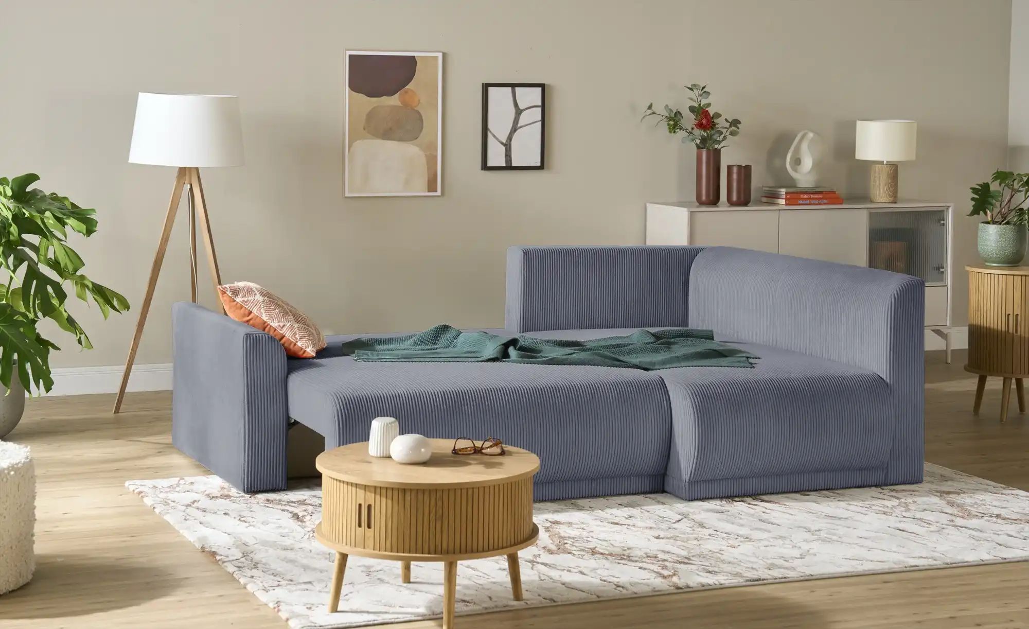 Thumbnail - Ecksofa mit Schlaffunktion Malyn ¦ grau ¦ Maße (cm): B: 235 H: 90 T: 160.0 Polstermöbel > Sofas > Schlafsofas - Höffner