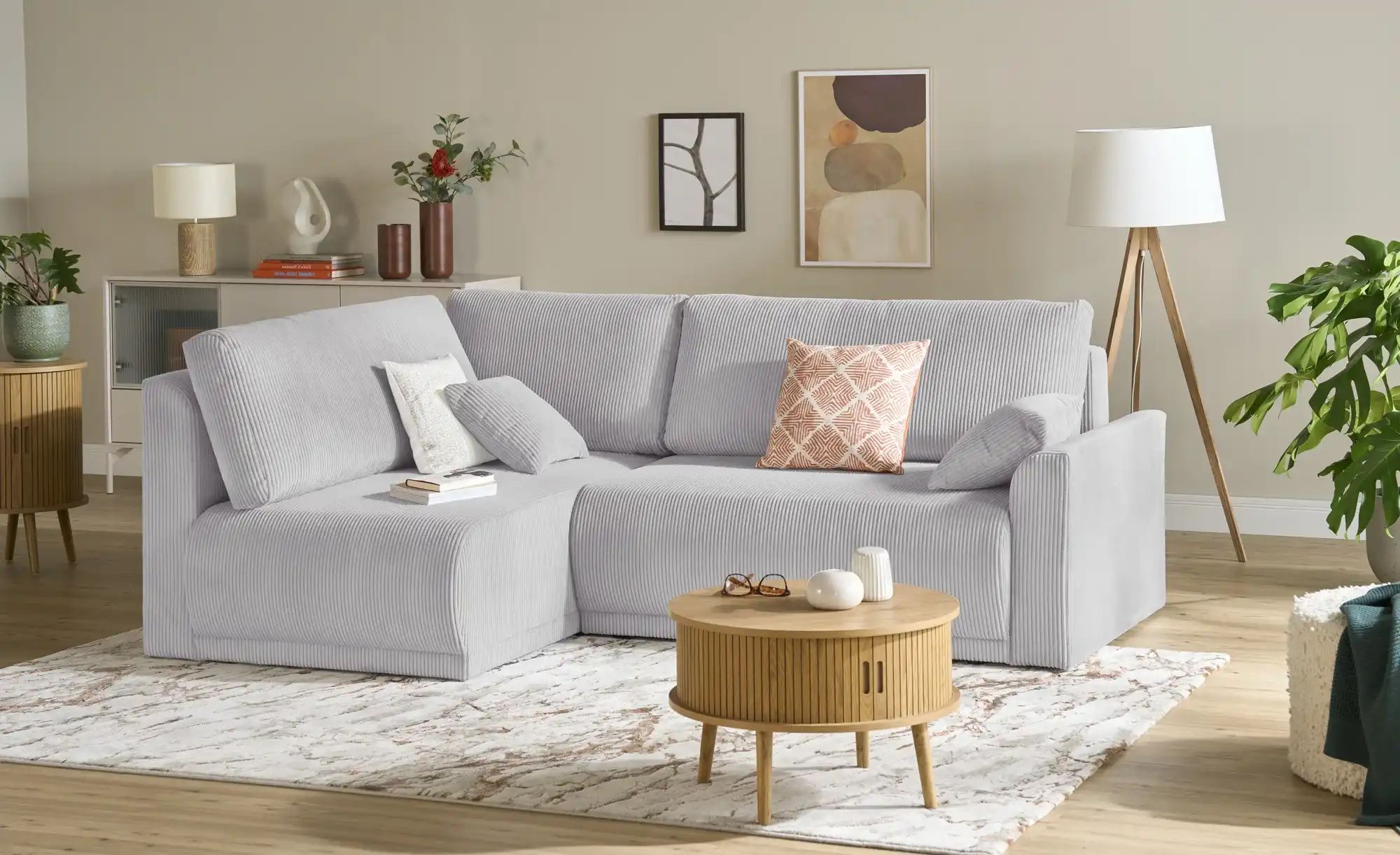 Thumbnail - Ecksofa mit Schlaffunktion Malyn ¦ grau ¦ Maße (cm): B: 235 H: 90 T: 160.0 Polstermöbel > Sofas > Wohnlandschaften - Höf...