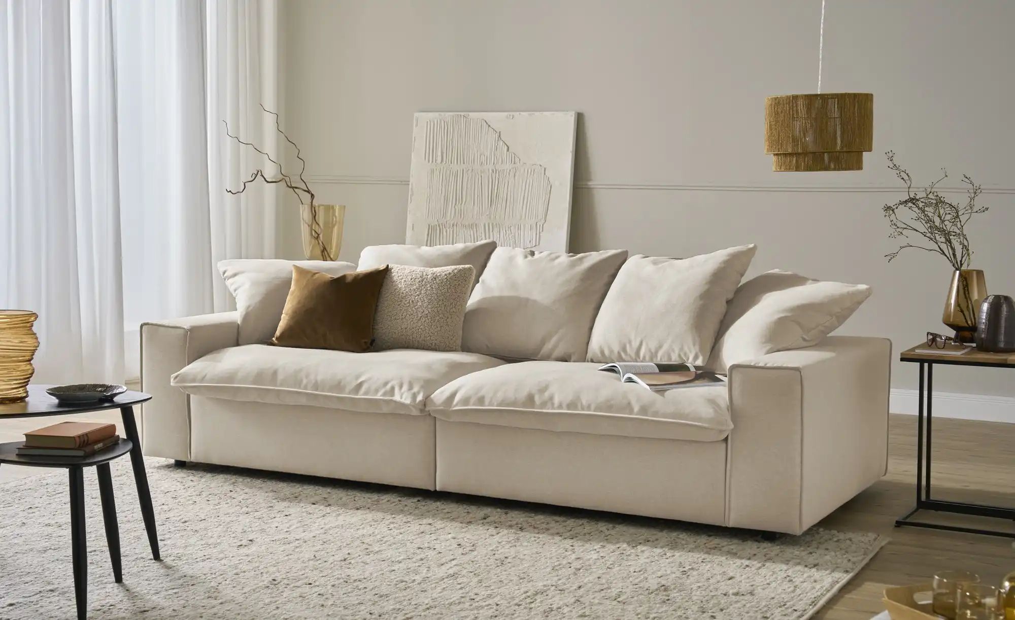Thumbnail - SOHO Big Sofa  Kini ¦ beige ¦ Maße (cm): B: 260 H: 83 T: 120.0 Polstermöbel > Sofas > 3-Sitzer - Höffner