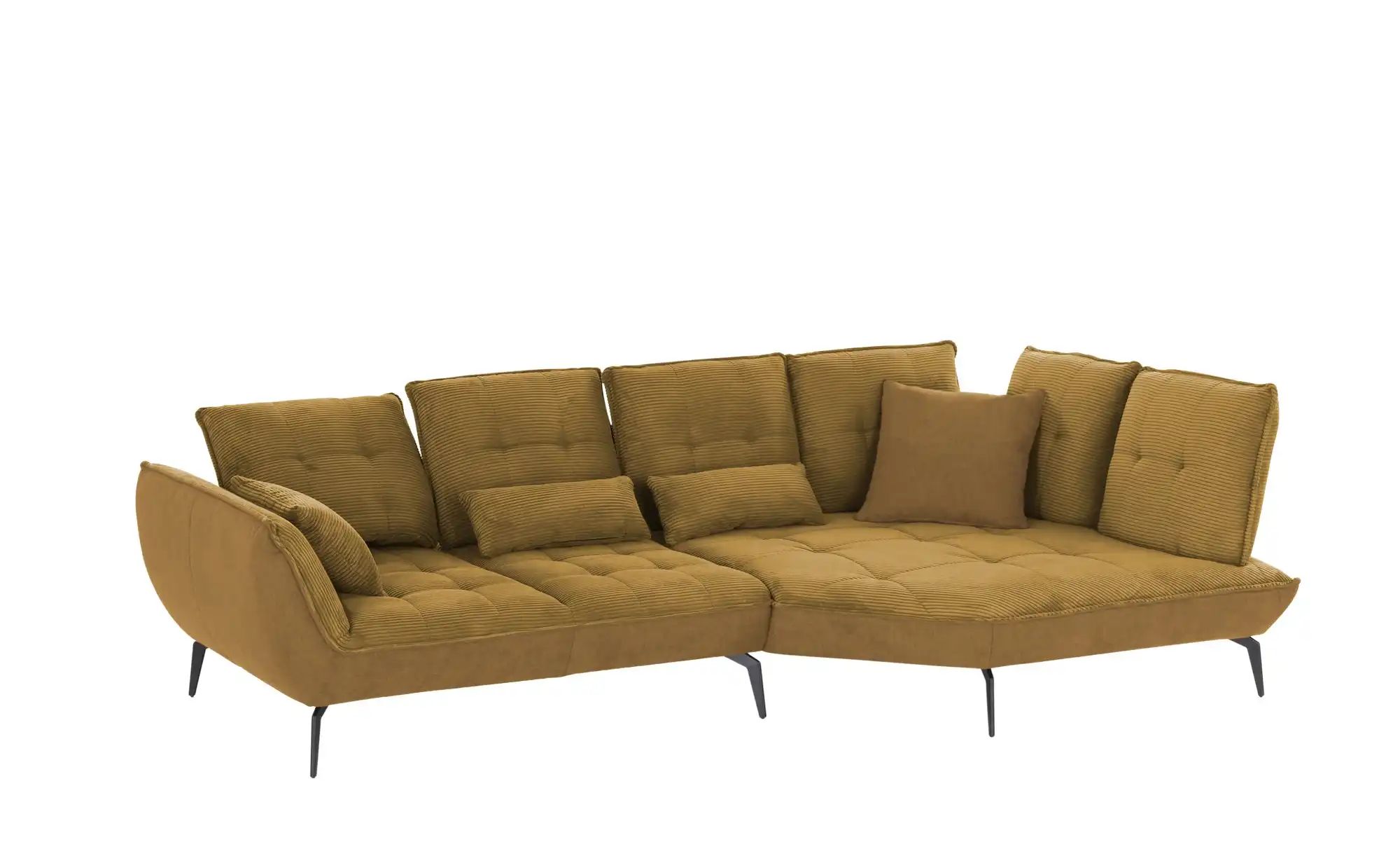 vito Ecksofa mit Sitztiefenverstellung Ticona ¦ gelb ¦ Maße (cm): B: 336 H: günstig online kaufen