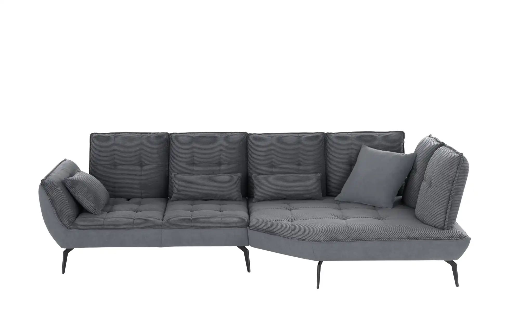 vito Ecksofa mit Sitztiefenverstellung Ticona ¦ grau ¦ Maße (cm): B: 336 H: günstig online kaufen