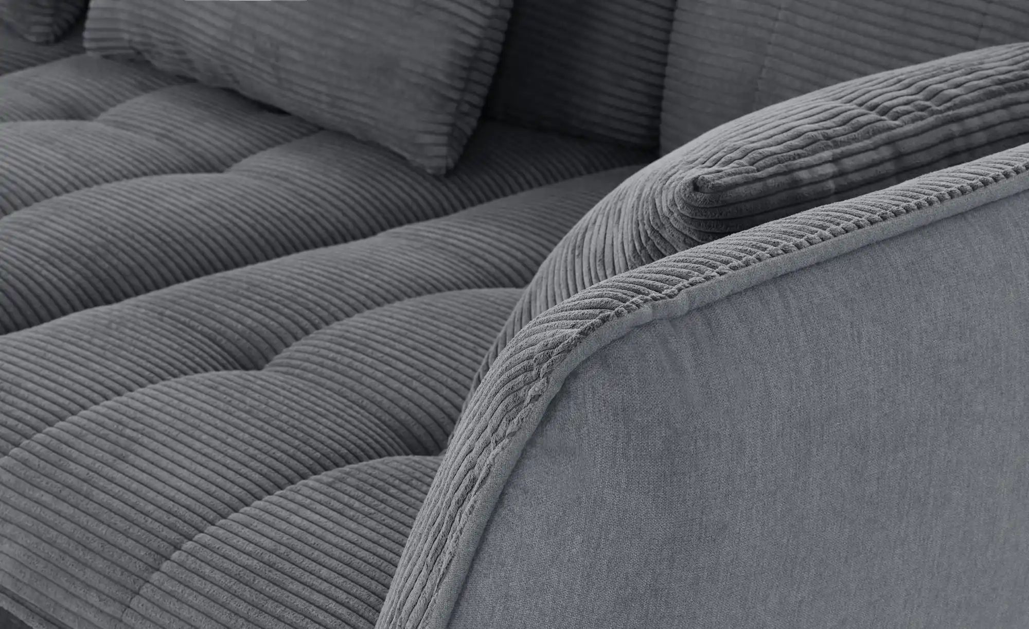 vito Ecksofa mit Sitztiefenverstellung Ticona ¦ grau ¦ Maße (cm): B: 320 H: günstig online kaufen