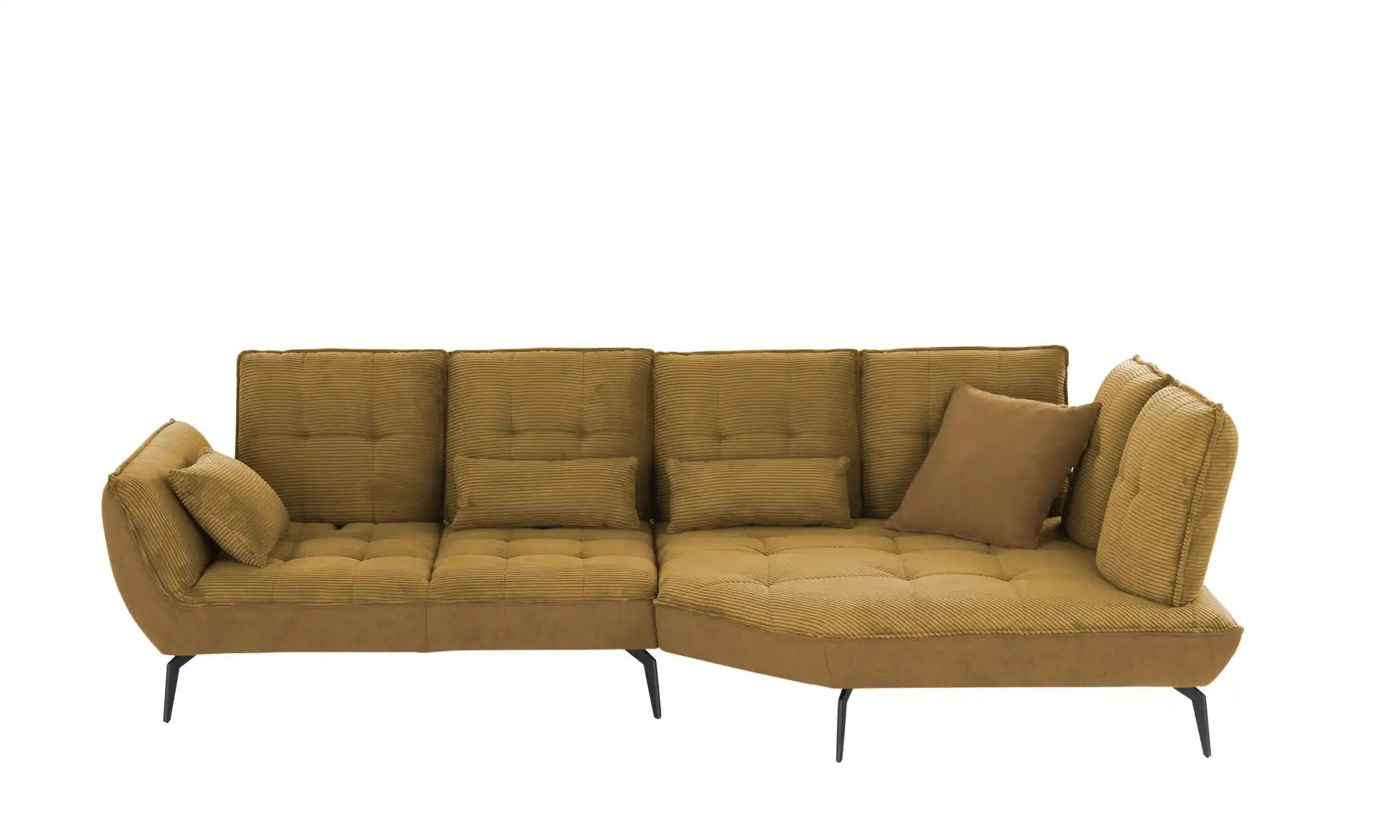 vito Ecksofa mit Sitztiefenverstellung Ticona ¦ gelb ¦ Maße (cm): B: 320 H: günstig online kaufen