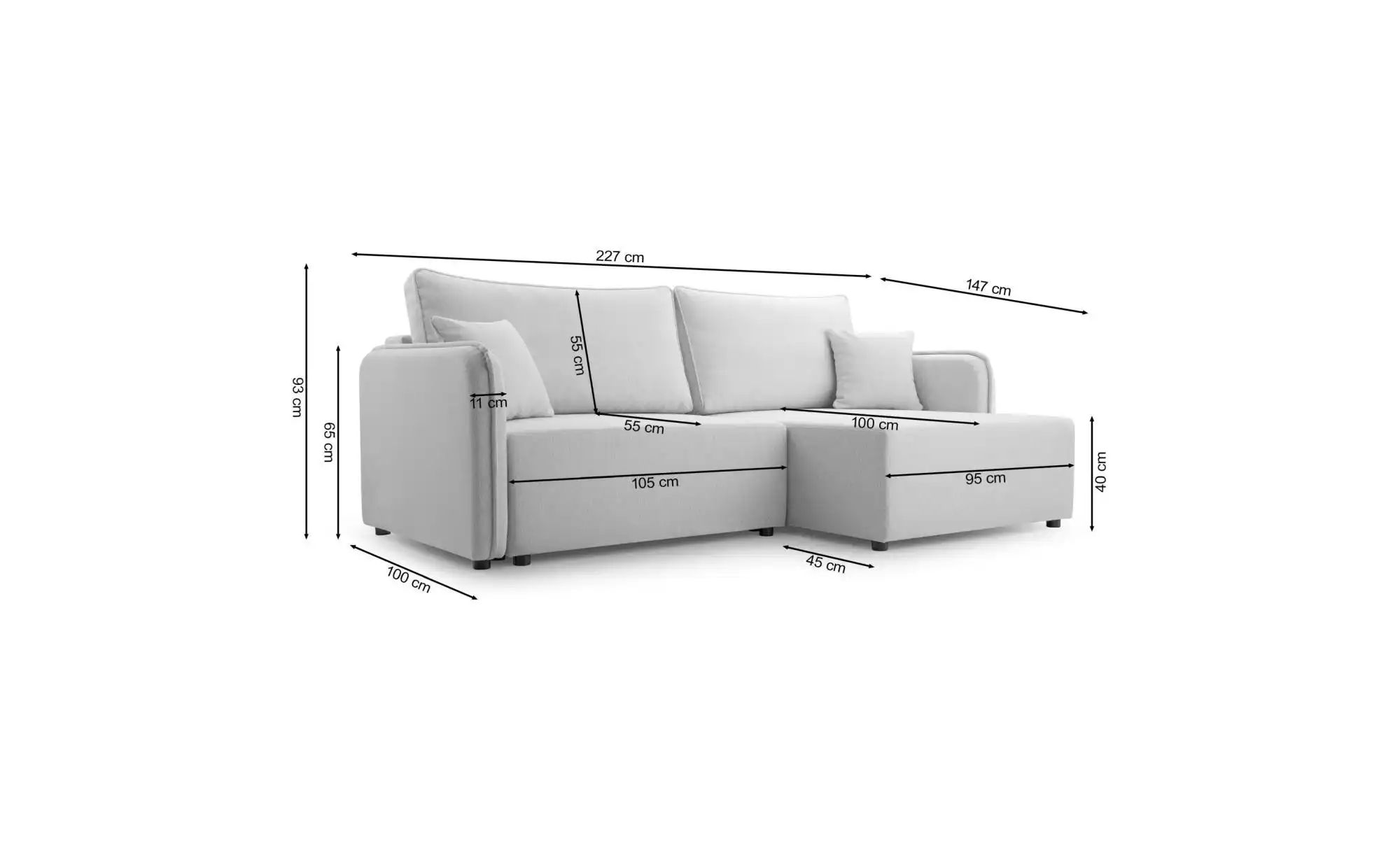 Thumbnail - Selsey Ecksofa mit Schlaffunktion Kasssian ¦ beige ¦ Maße (cm): B: 227 H: 93 Polstermöbel > Sofas > Ecksofas - Höffner