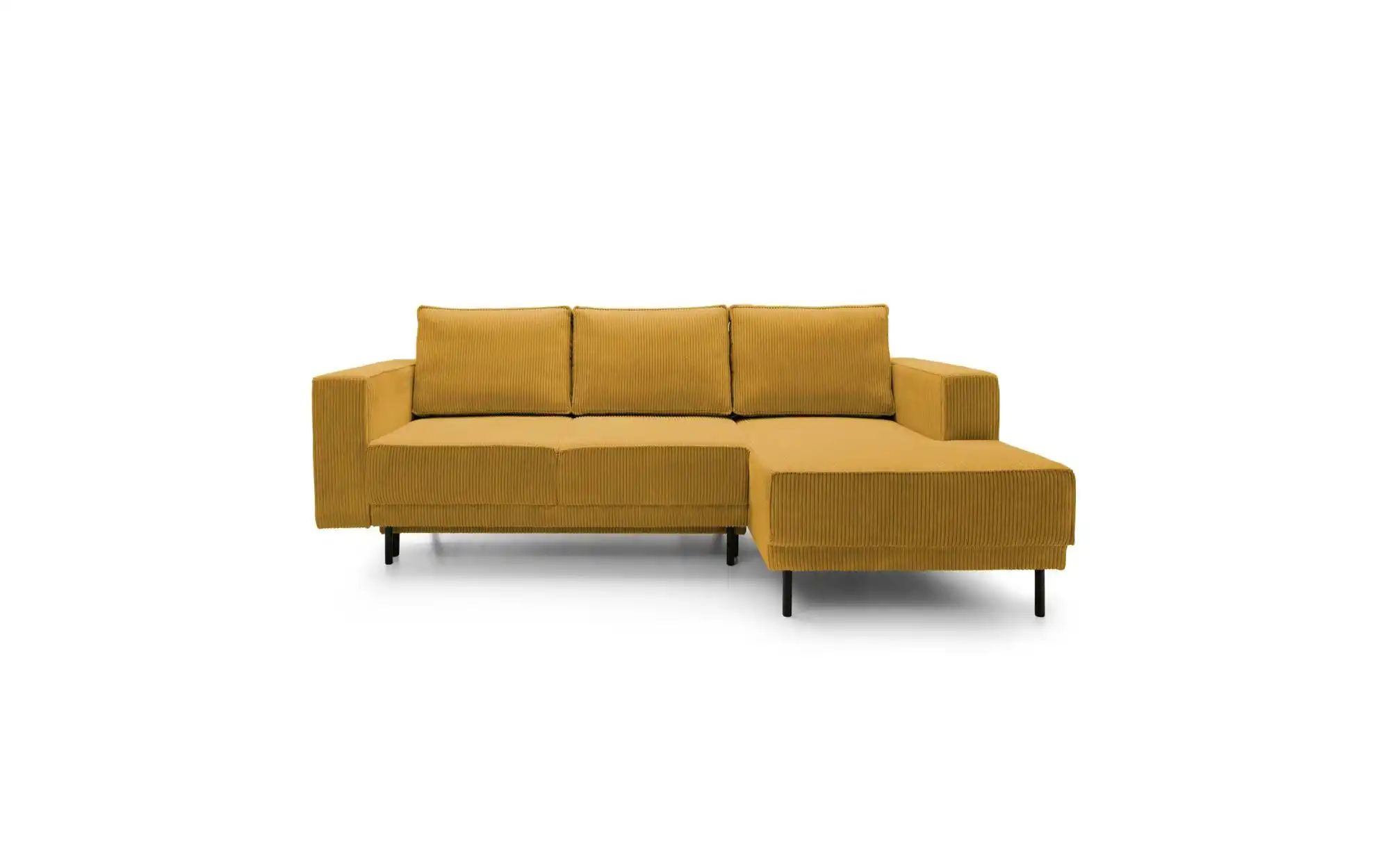 Selsey Ecksofa mit Schlaffunktion Rodario Mini  gelb  Maße (cm): B: 241 H: 90 | 05905386075633