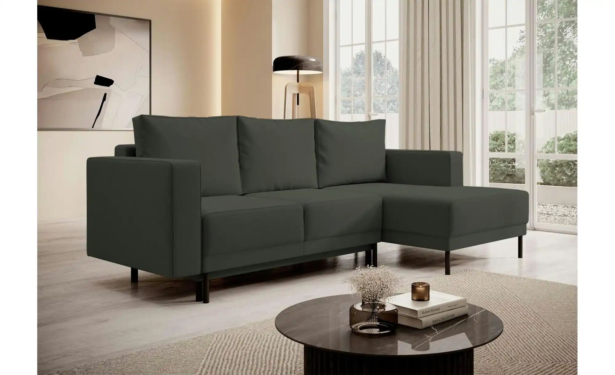 Thumbnail - Selsey Ecksofa mit Schlaffunktion Rodario Mini ¦ grün ¦ Maße (cm): B: 241 H: 90 Polstermöbel > Sofas > Ecksofas - Höffne...