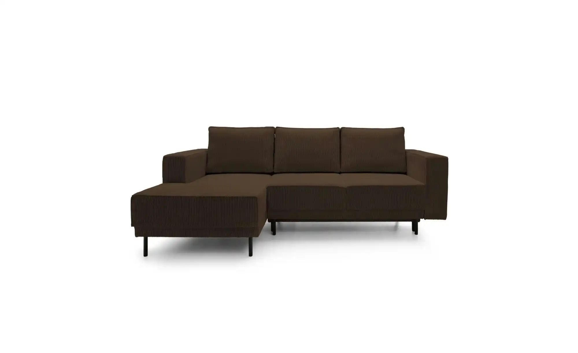 Selsey Ecksofa mit Schlaffunktion Rodario Mini  braun  Maße (cm): B: 241 H: 90 | 05905386075589