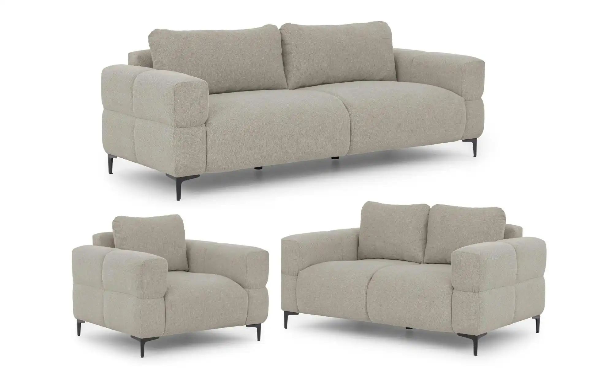 S-STYLE Polstergarnitur 3+2+1 Cardea ¦ braun ¦ Maße (cm): B: 217 H: 80 Polstermöbel > Sofas > Sitzgruppen - Höffner