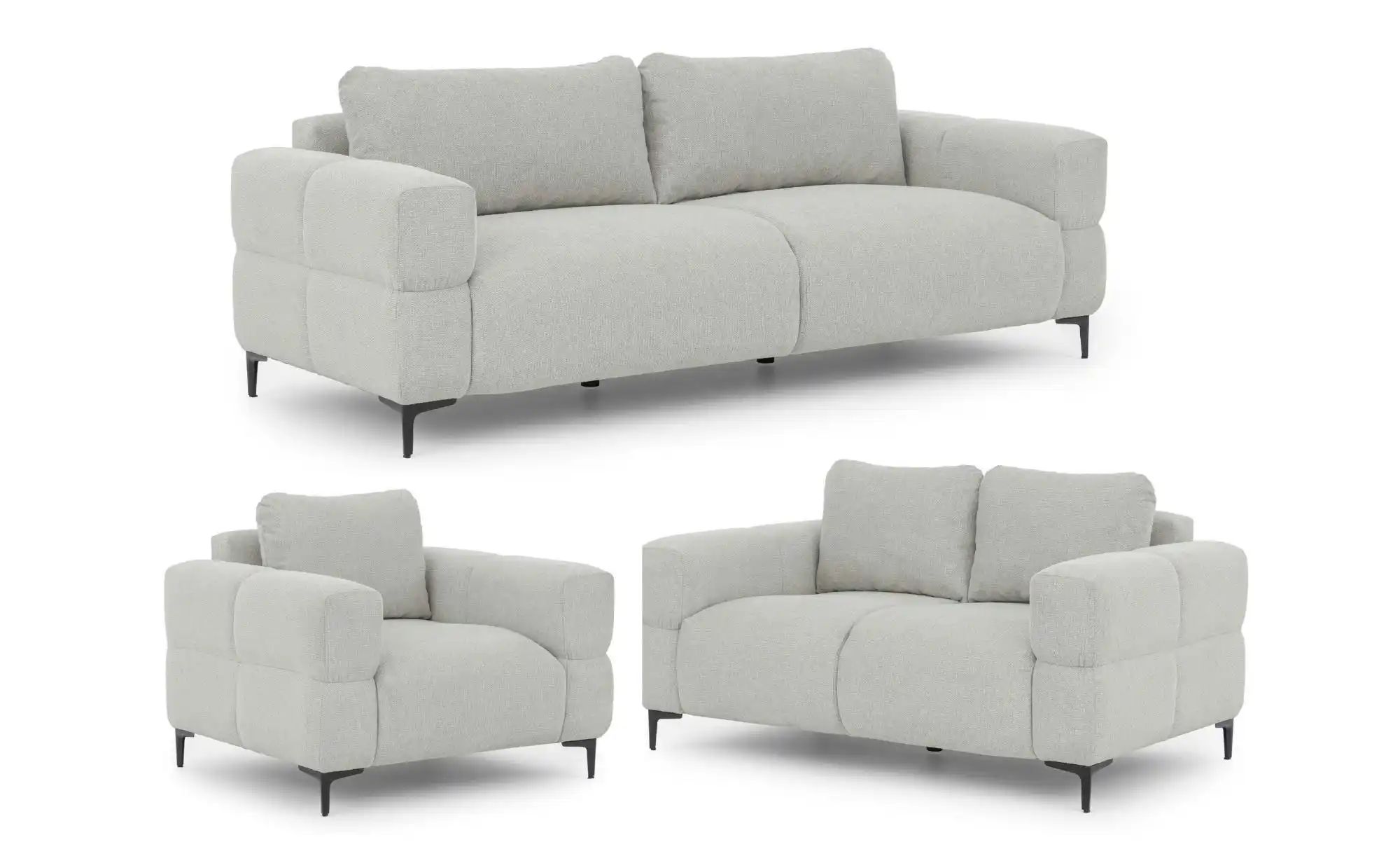 S-STYLE Polstergarnitur 3+2+1 Cardea ¦ grau ¦ Maße (cm): B: 217 H: 80 Polstermöbel > Sofas > Sitzgruppen - Höffner